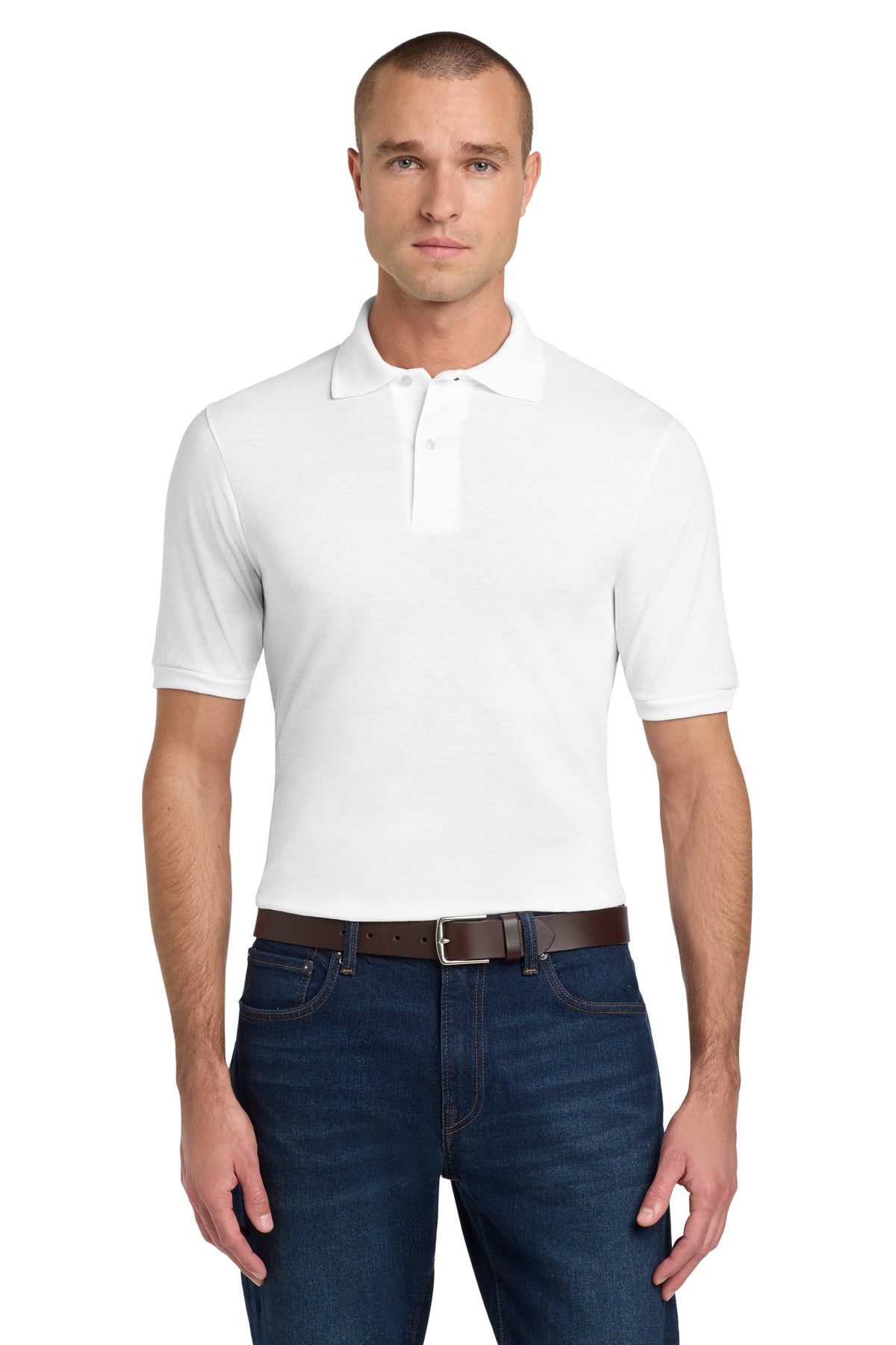 Jerzees Dri-Power Sport Shirt. 437M in White