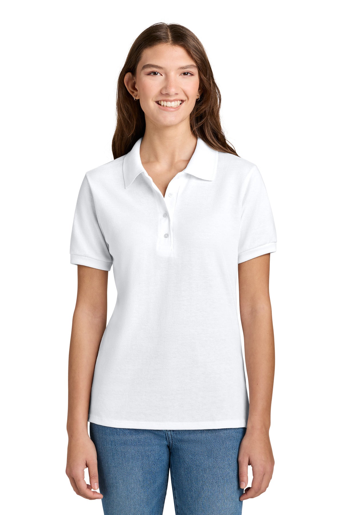 Jerzees Women's Dri-Power Sport Shirt 437W in White