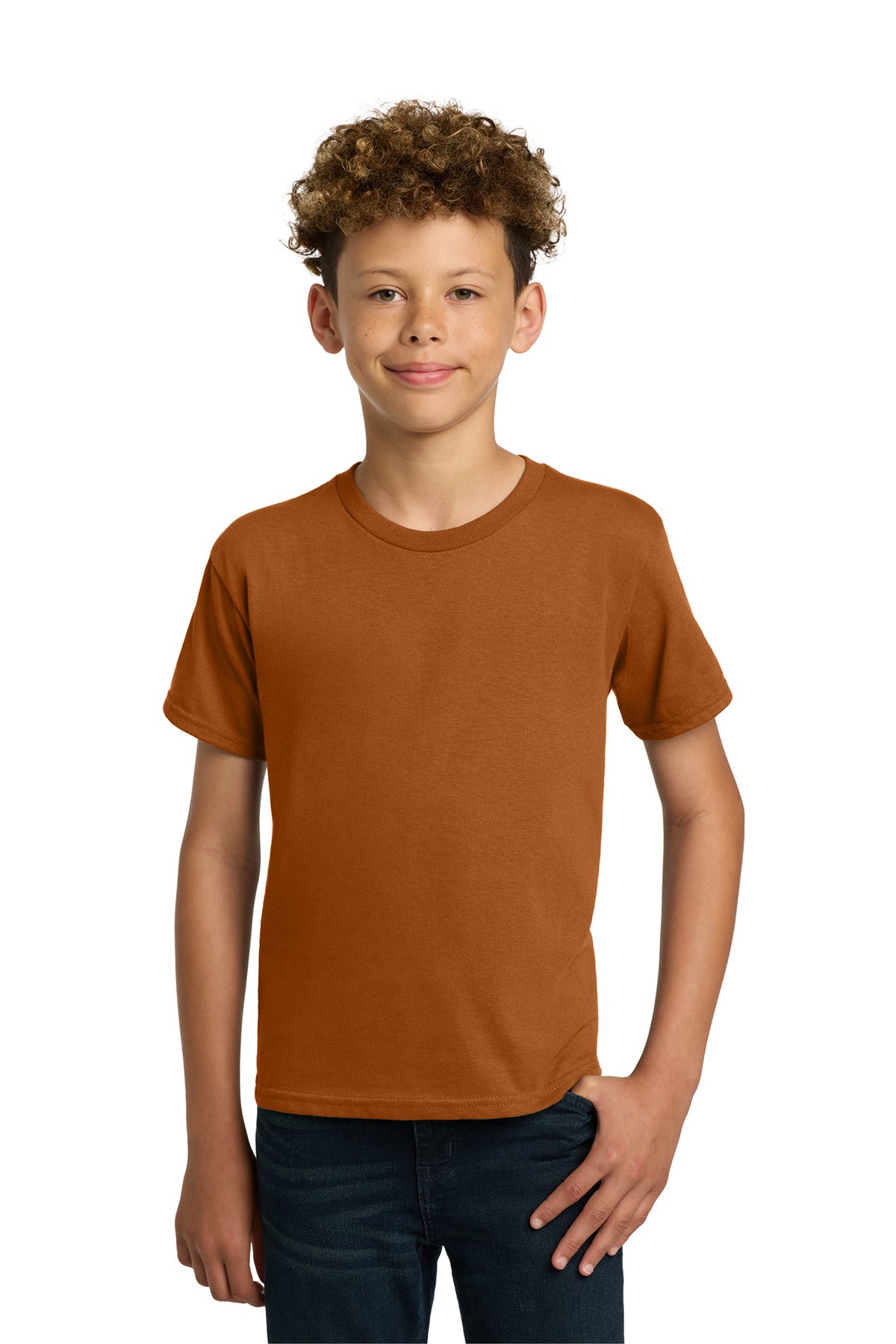 Gildan - Youth Heavy Cotton 100% Cotton T-Shirt. 5000B in Texas Orange