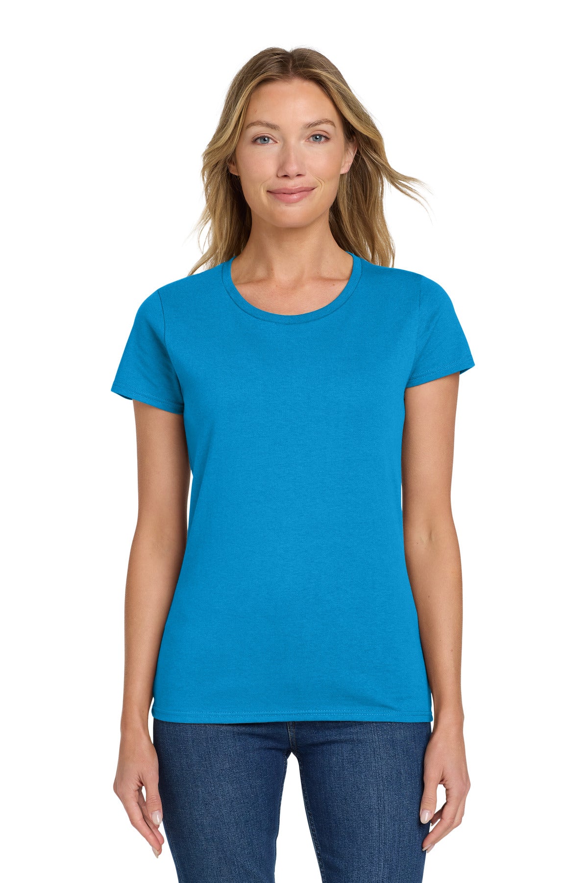Gildan Women's Heavy Cotton 100% Cotton T-Shirt. 5000L in Sapphire