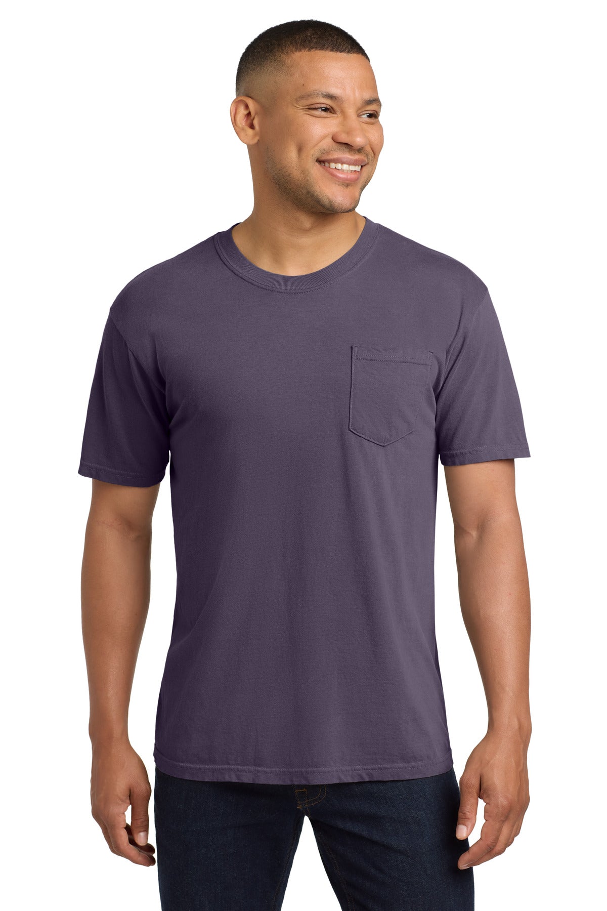COMFORT COLORS Heavyweight Ring Spun Pocket Tee. 6030 in Wine