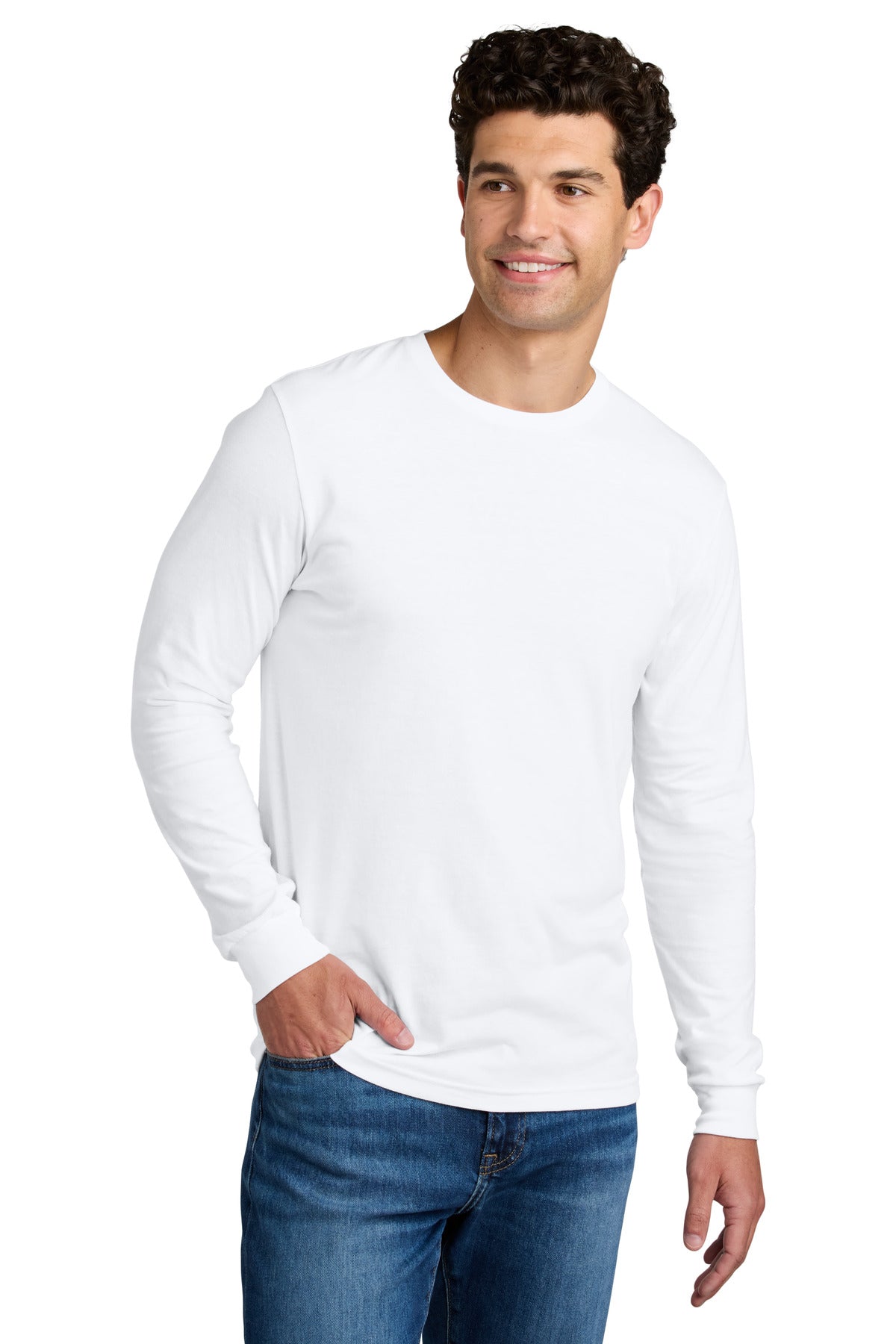 Gildan Softstyle CVC Long Sleeve Tee 64440CVC in White