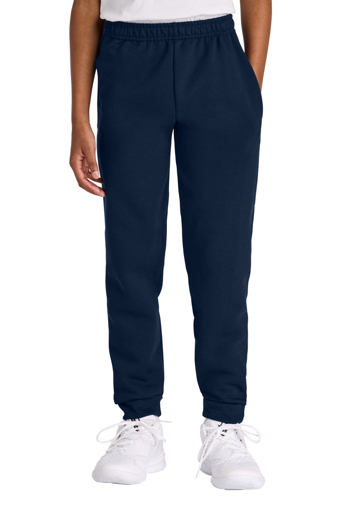 Jerzees Youth NuBlend Jogger Sweatpant 975B in J. Navy