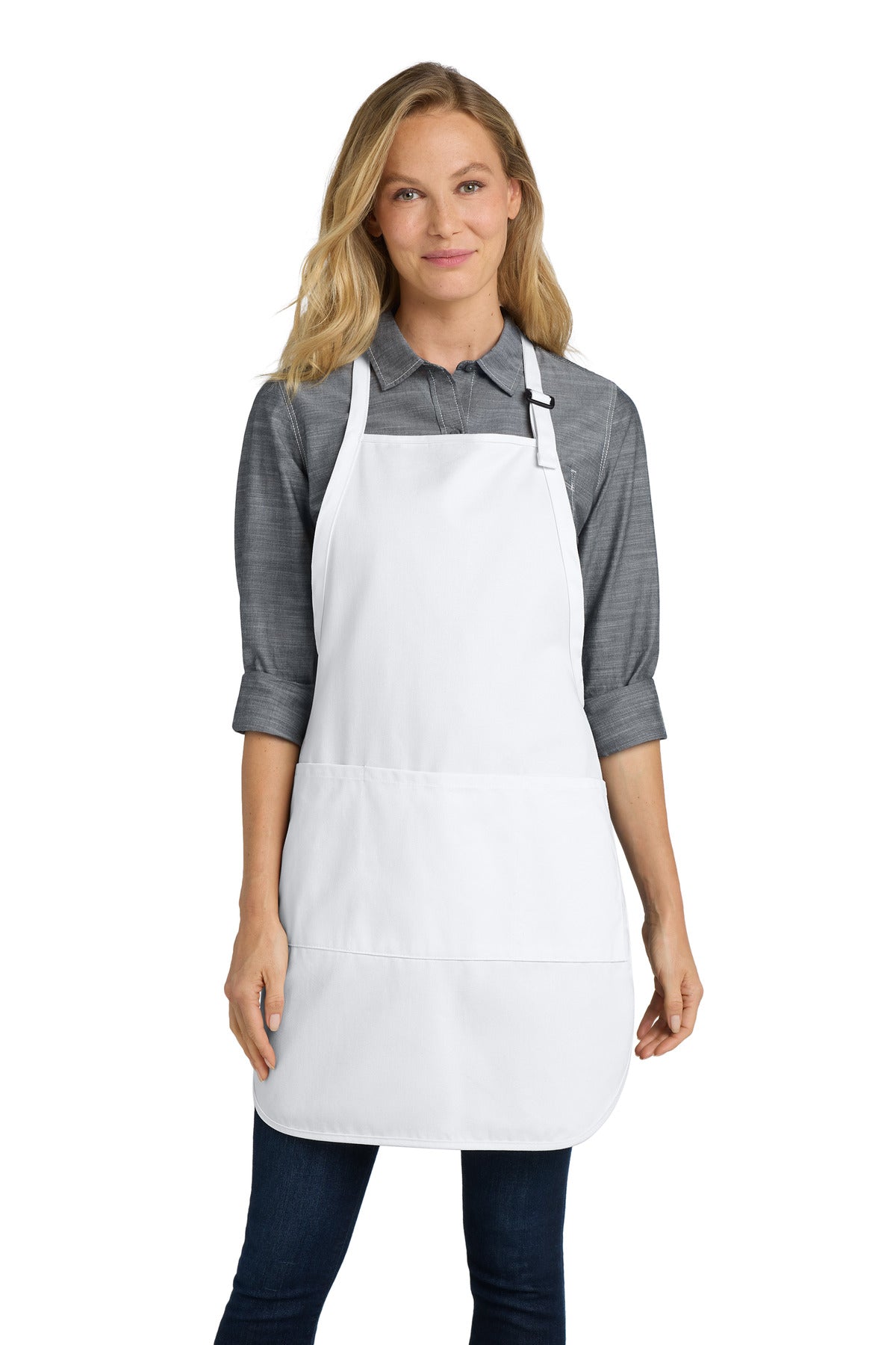 Port Authority Easy Care Full-Length Apron with Stain Release. A703 in White