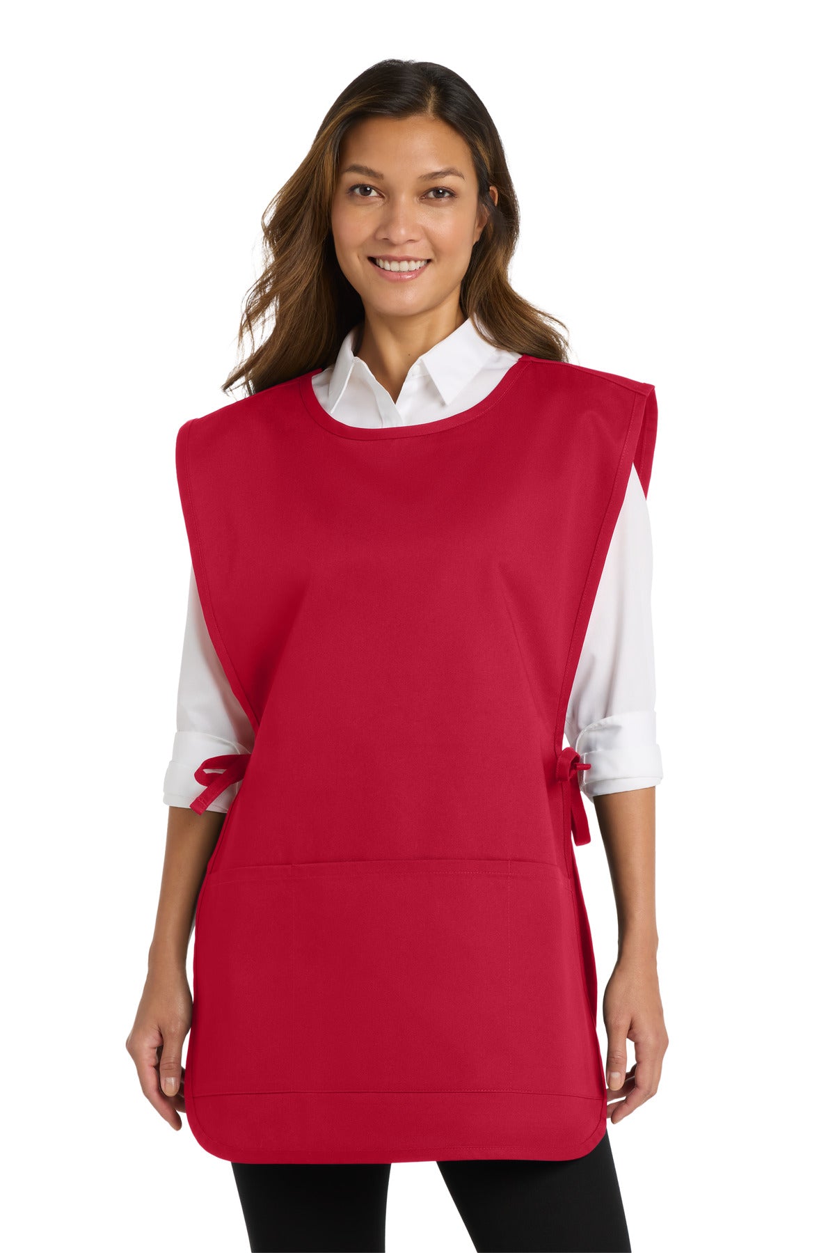 Port Authority Easy Care Cobbler Apron with Stain Release. A705 in Red