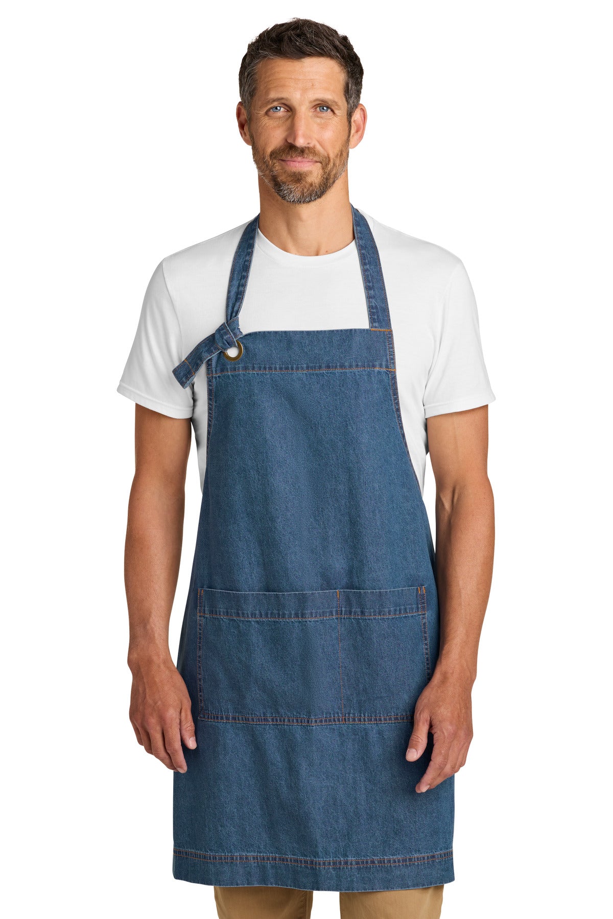 Port Authority Signature Denim Apron A901 in Medium Denim
