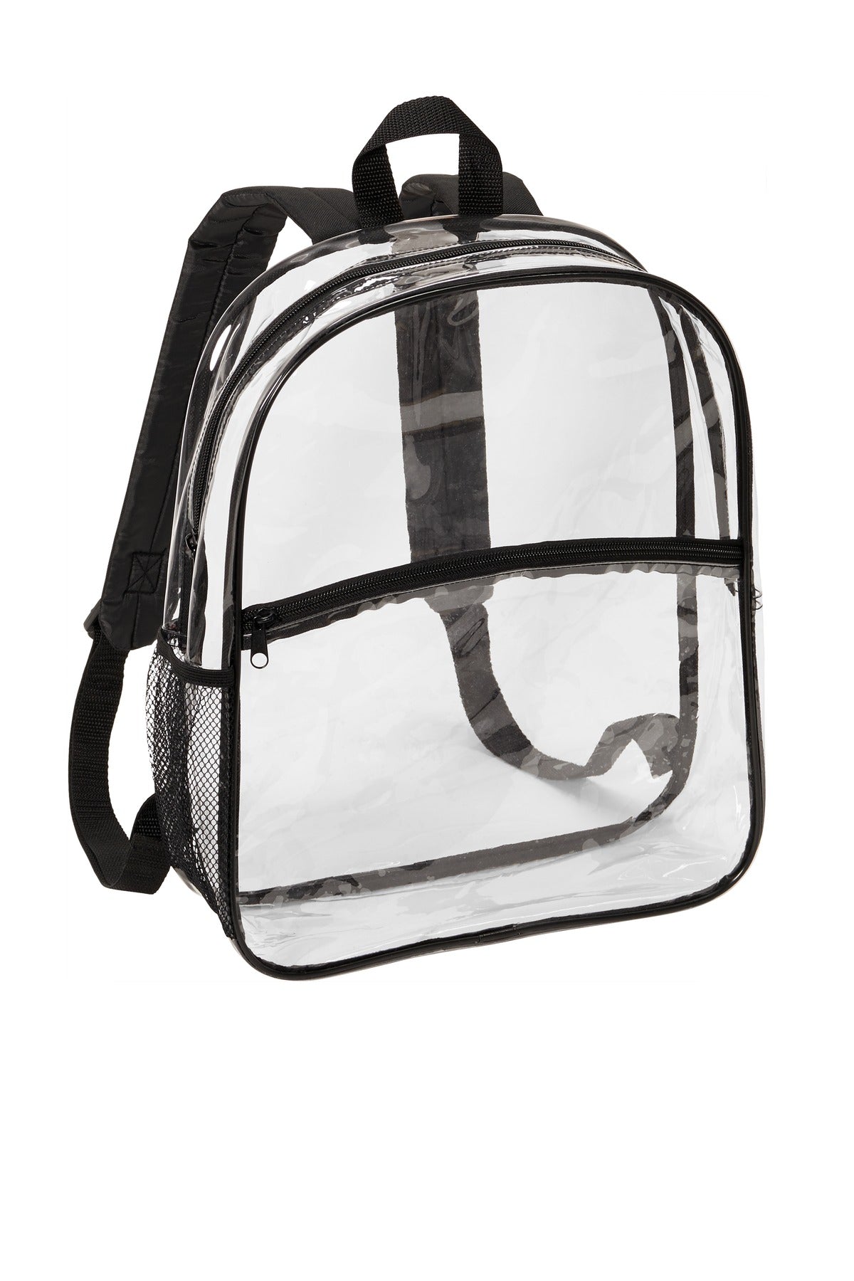 Port Authority Clear Backpack BG230 in Clear/ Black