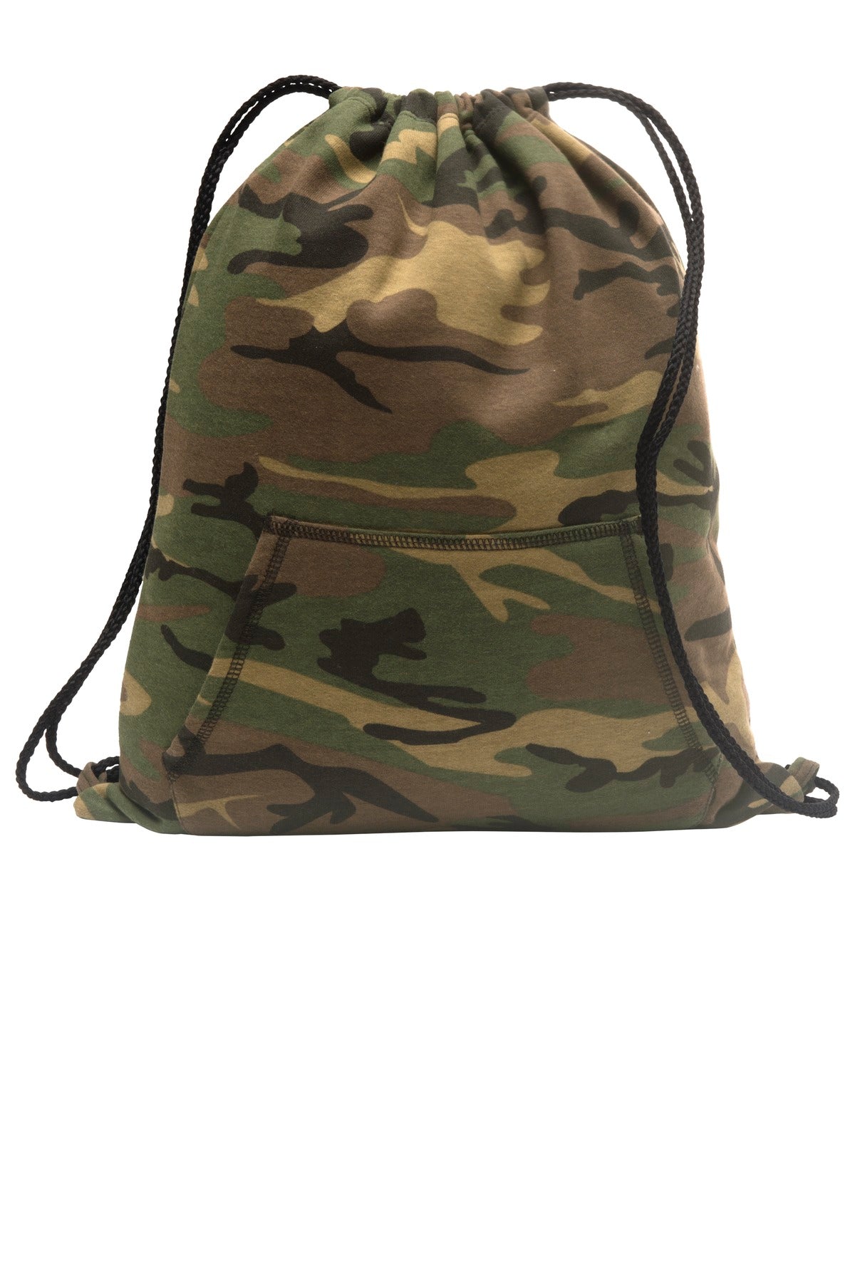 Port & Co Core Fleece Sweatshirt Cinch Pack. BG614 in Military Camo