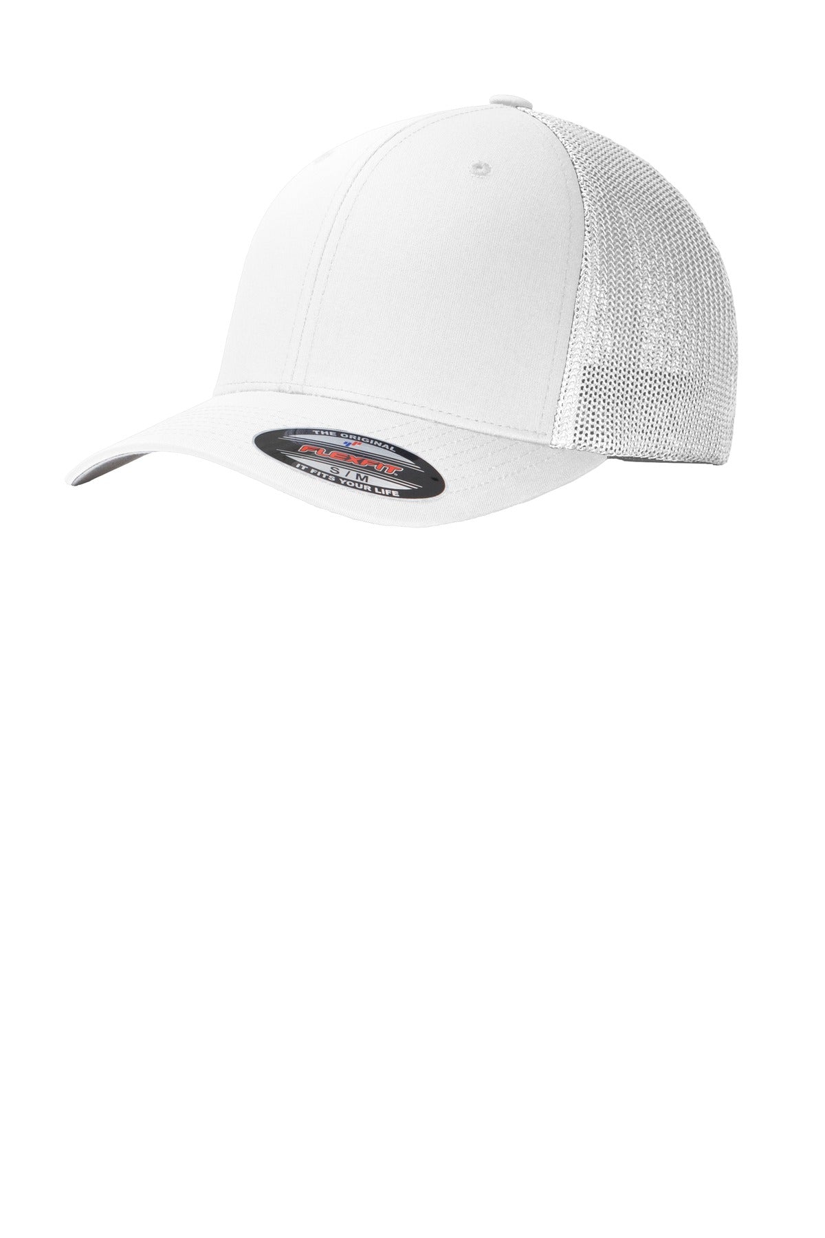 Port Authority Flexfit Mesh Back Cap. C812 in White/ White