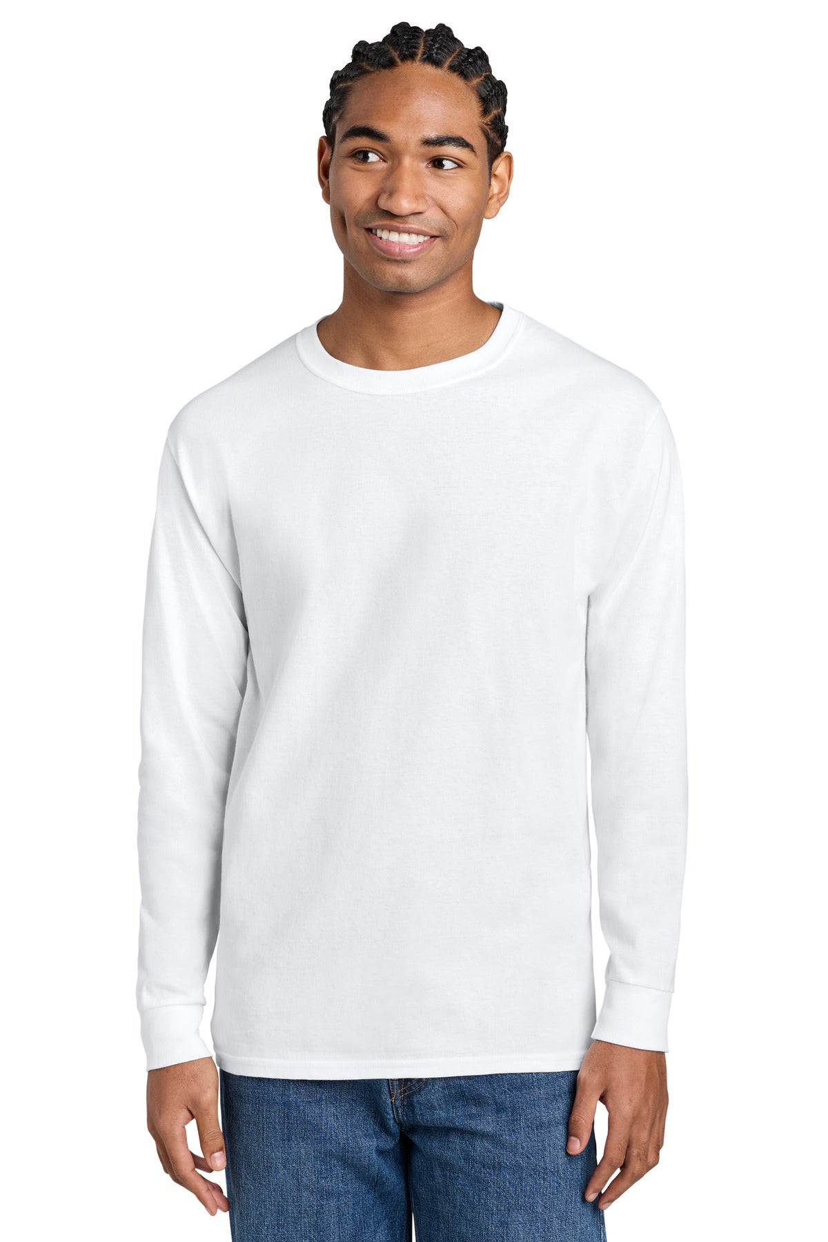 Champion Jersey Long Sleeve Tee CC8C in White