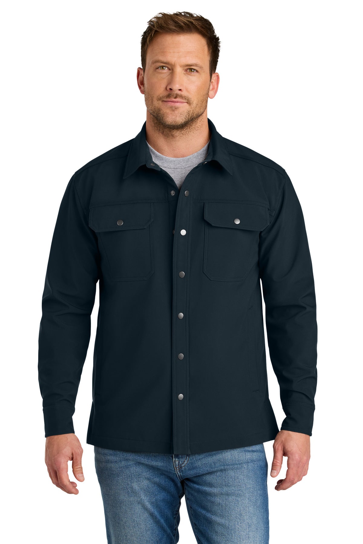 CornerStone Soft Shell Shirt Jacket CSJ73 in Navy