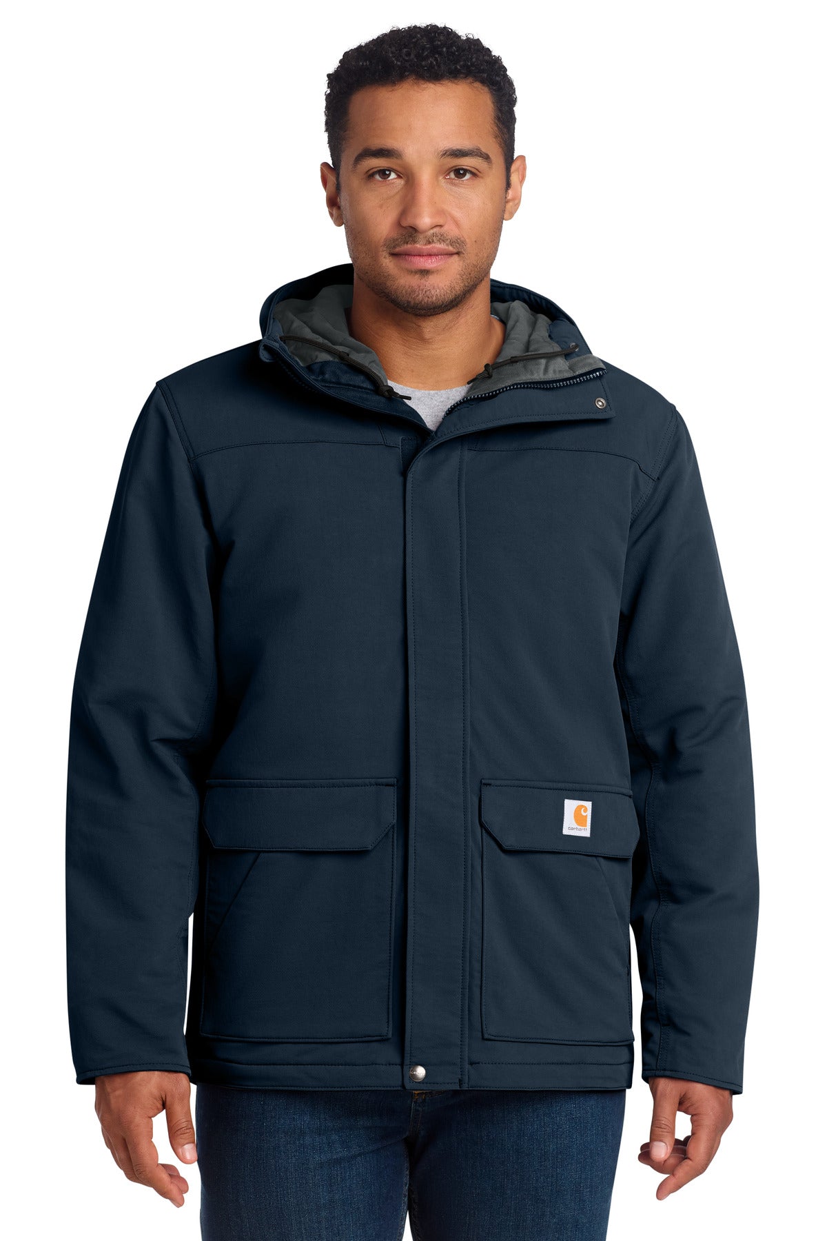 Carhartt Super Dux Insulated Hooded Coat CT105533 in Navy