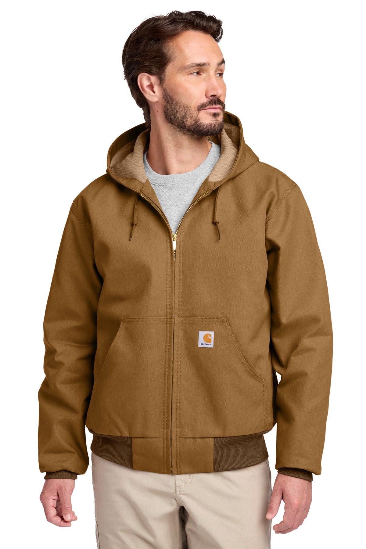 Carhartt Tall Thermal-Lined Duck Active Jac. CTT106678 in Carhartt Brown