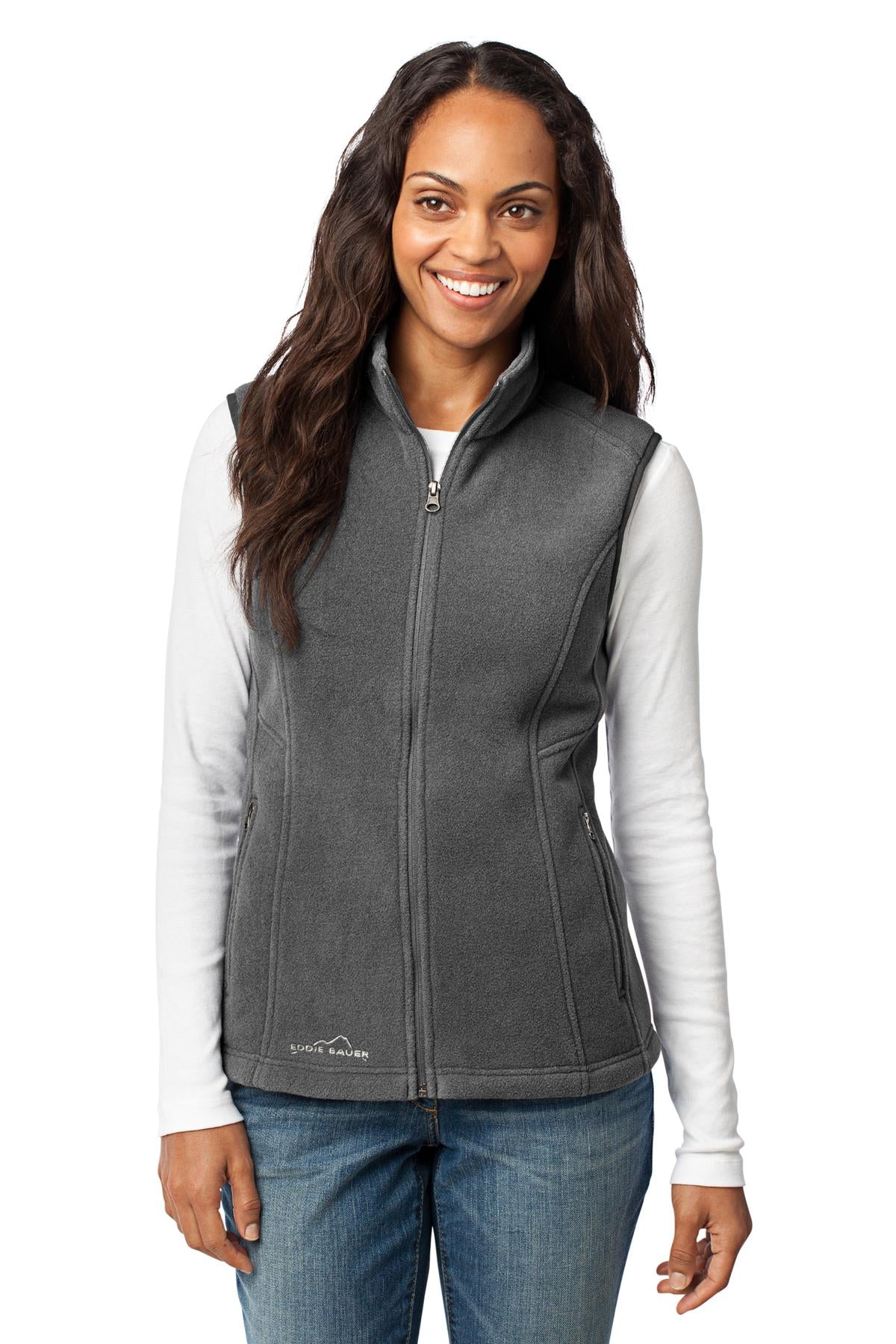 Eddie Bauer - Women's Fleece Vest. EB205 in Grey Steel