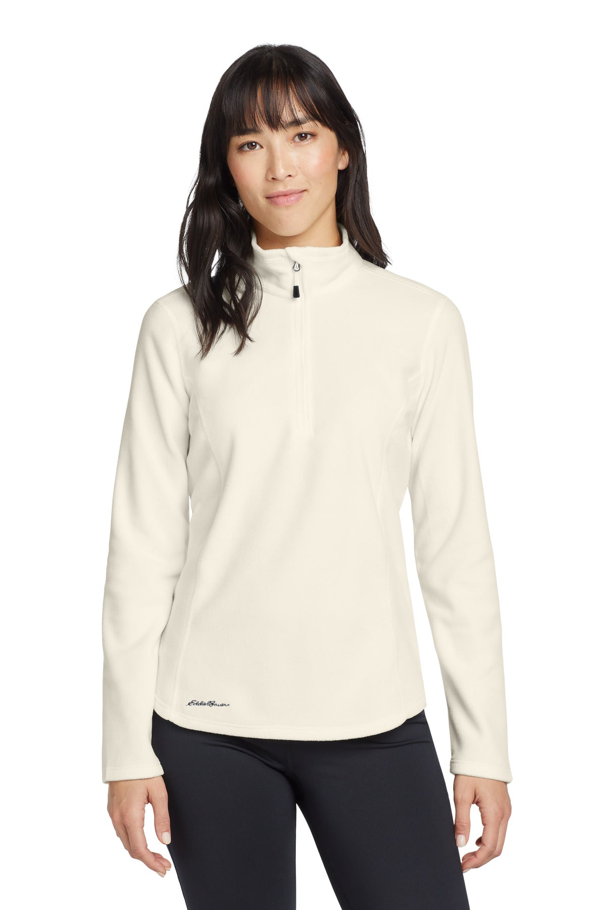 Eddie Bauer Women's 1/2-Zip Microfleece Jacket EB227 in Ivory