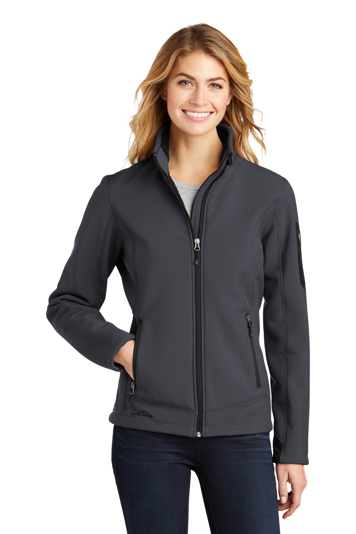 Eddie Bauer Women's Rugged Ripstop Soft Shell Jacket. EB535 in Grey Steel