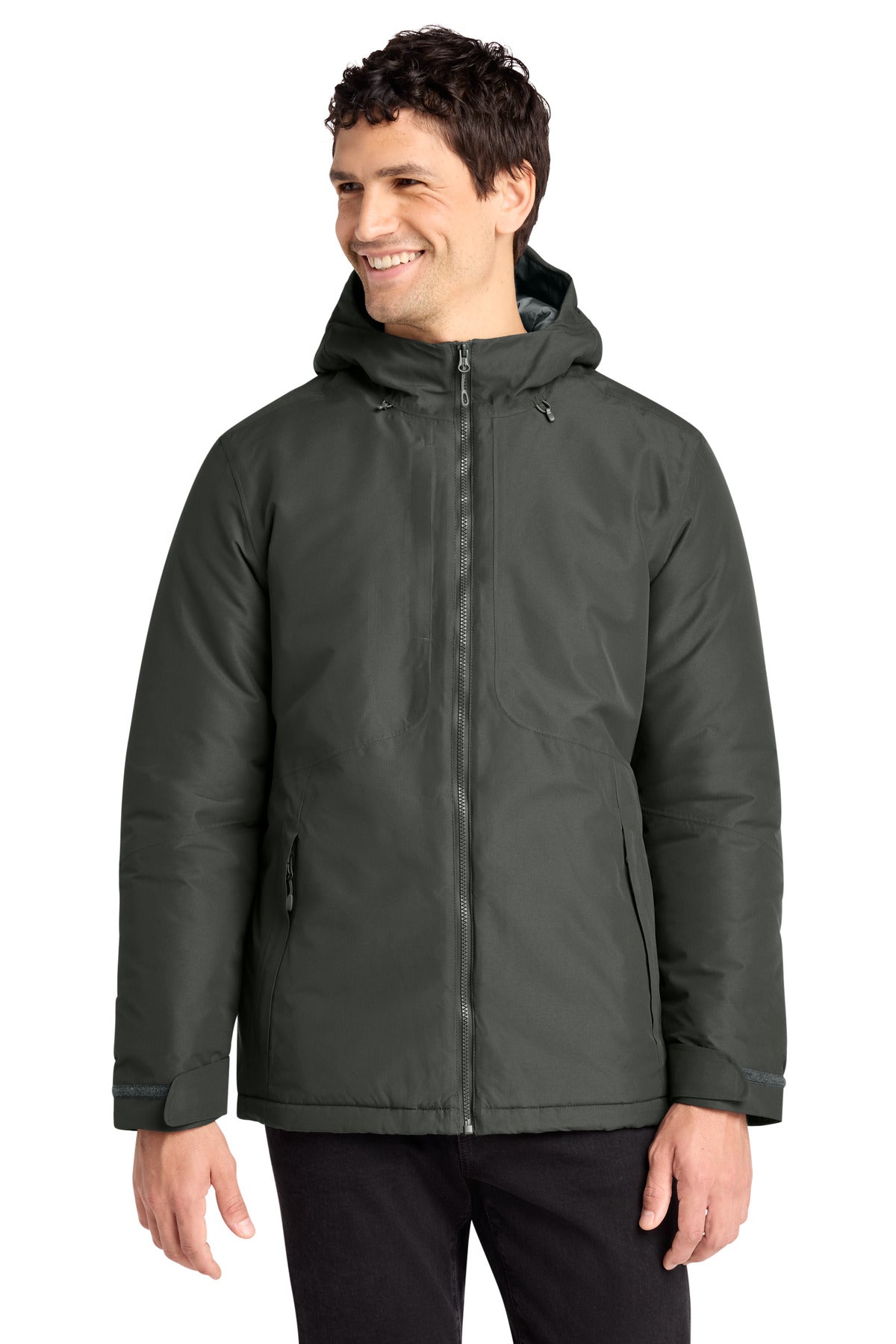 Port Authority Venture Waterproof Insulated Jacket J362 in Grey Smoke