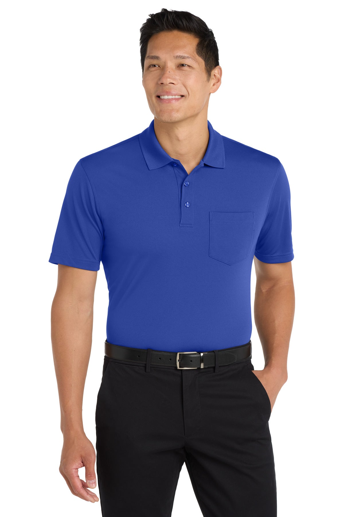Port Authority Dry Zone UV Micro-Mesh Pocket Polo. K110P in True Royal