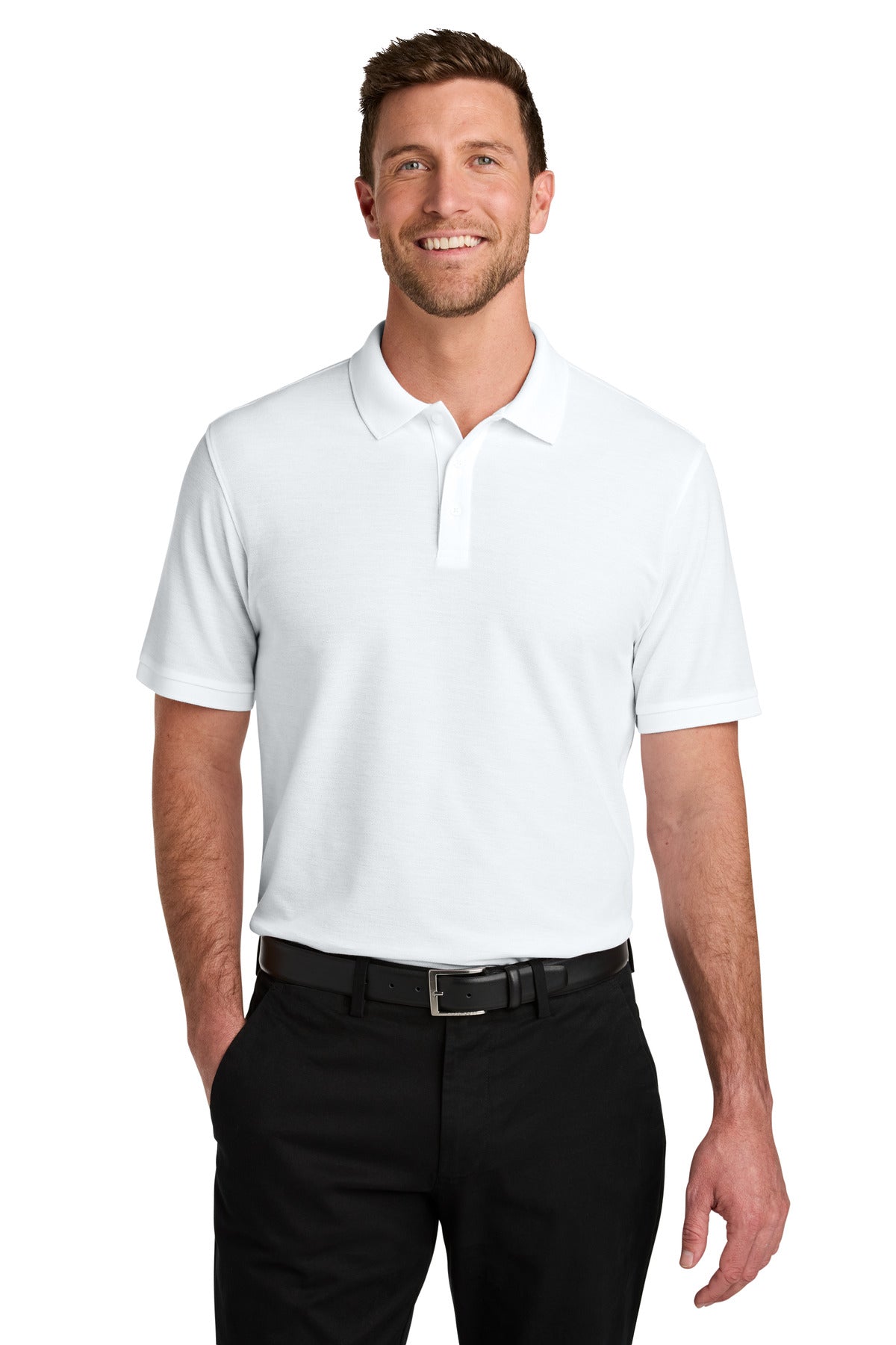 Port Authority Wearever Signature Pique Polo K200 in White