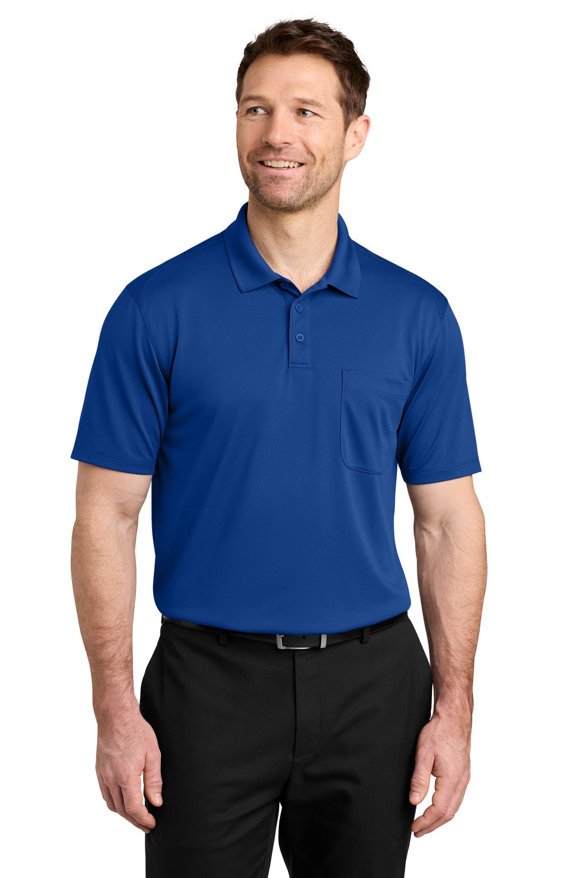 Port Authority Wearever Performance Pique Pocket Polo K240P in True Royal