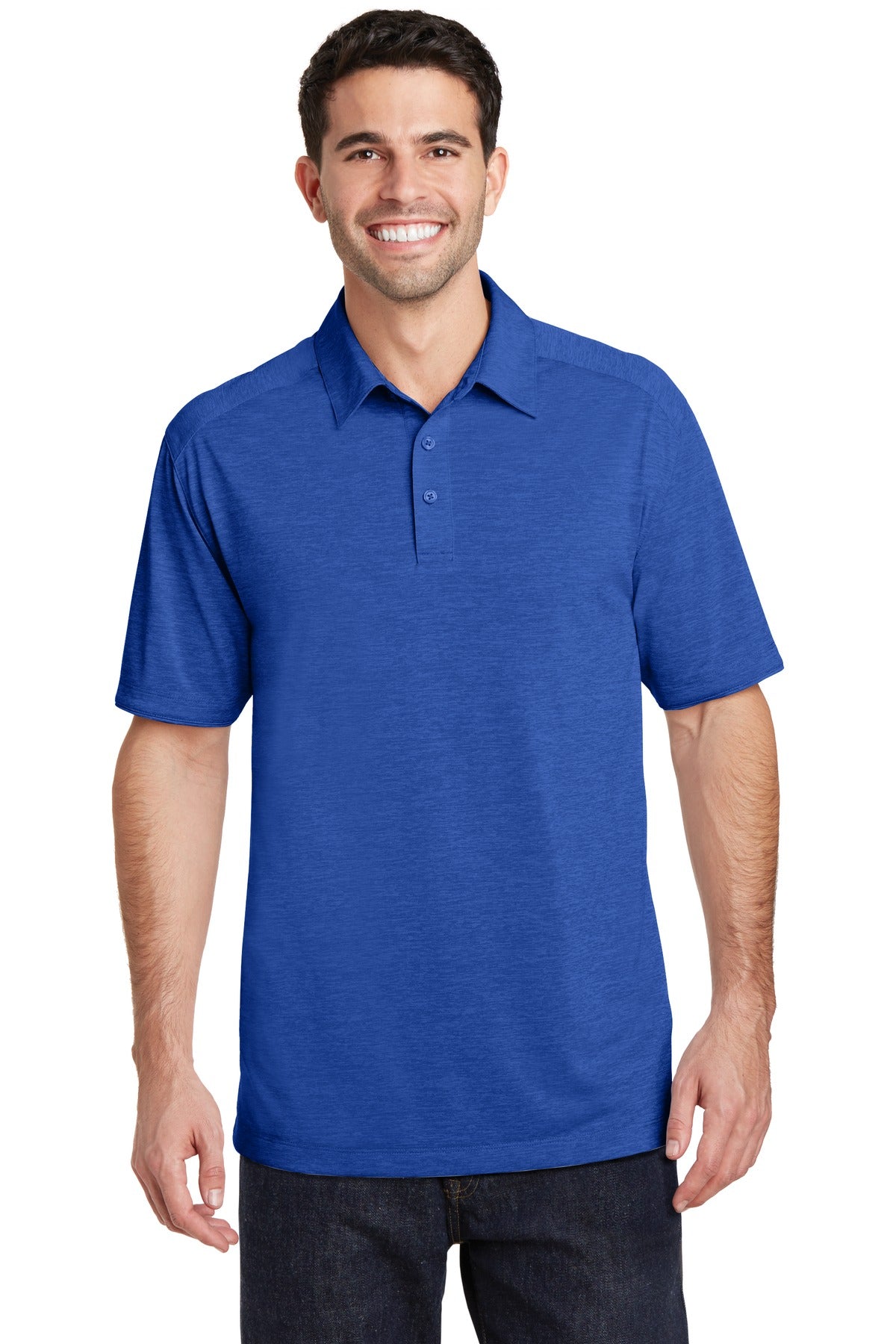 Port Authority Digi Heather Performance Polo. K574 in True Royal