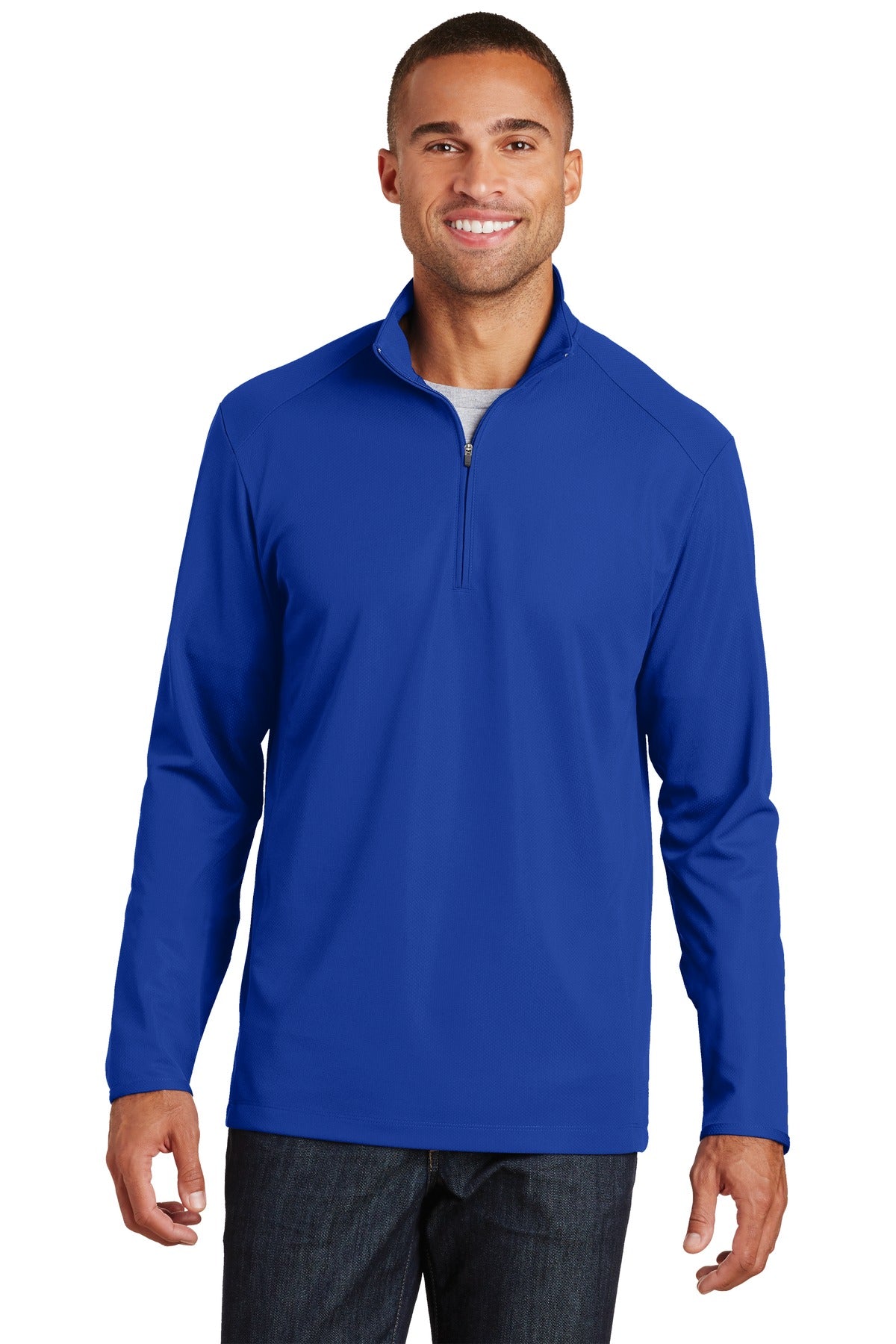 Port Authority Pinpoint Mesh 1/2-Zip. K806 in True Royal