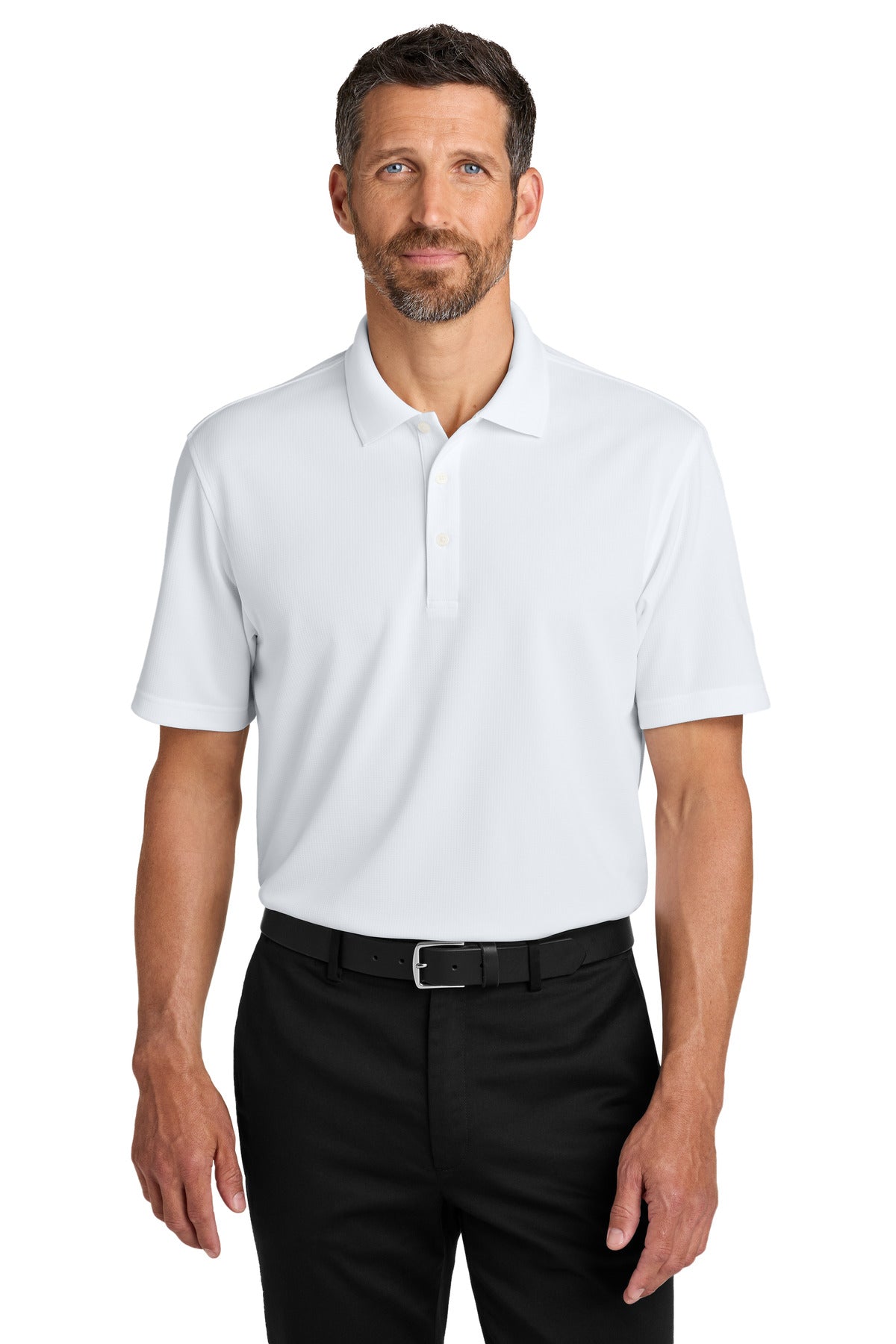 Port Authority Dry Zone Stain-Release Grid Polo K845 in White