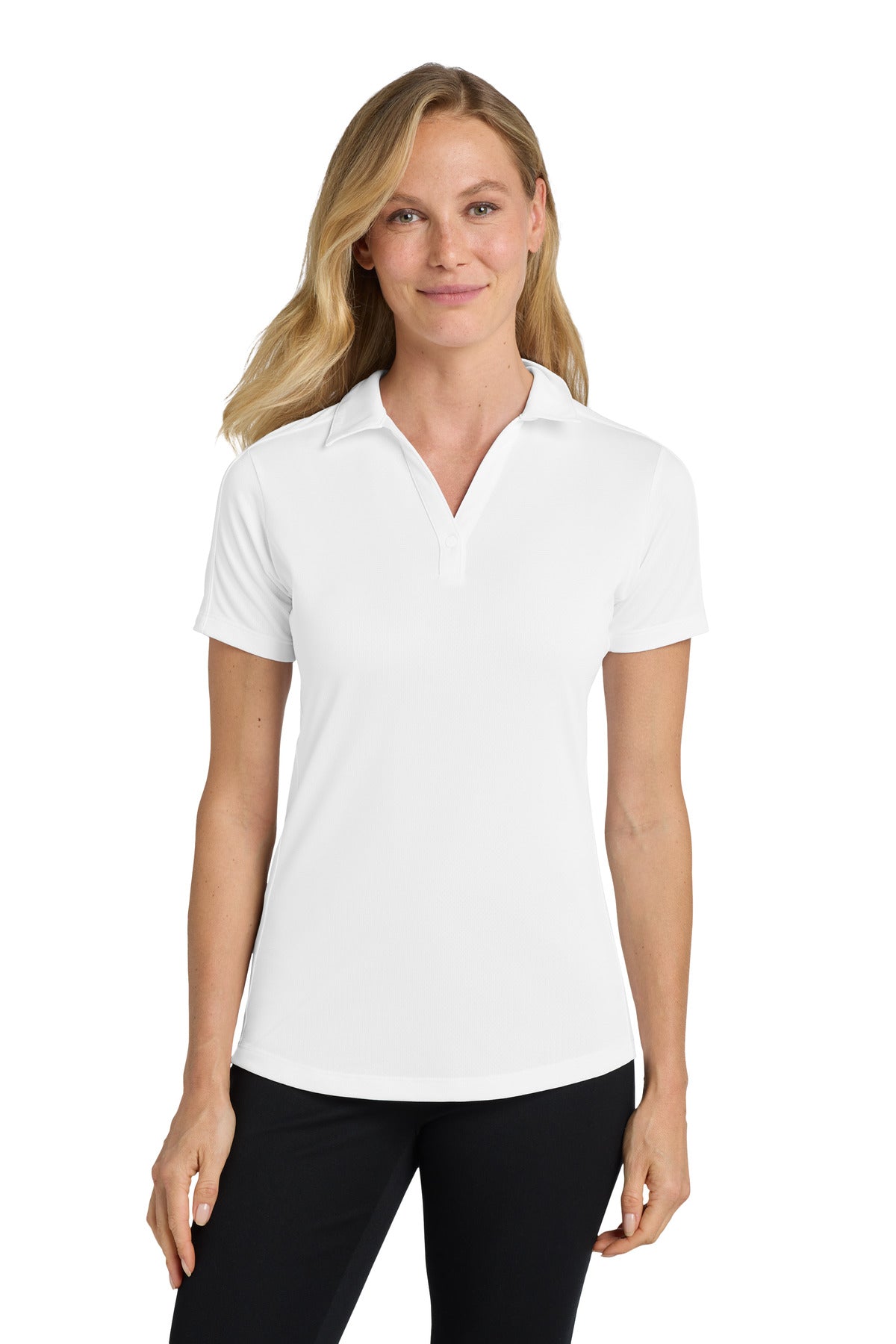 Port Authority Women's Diamond Jacquard Polo. L569 in White