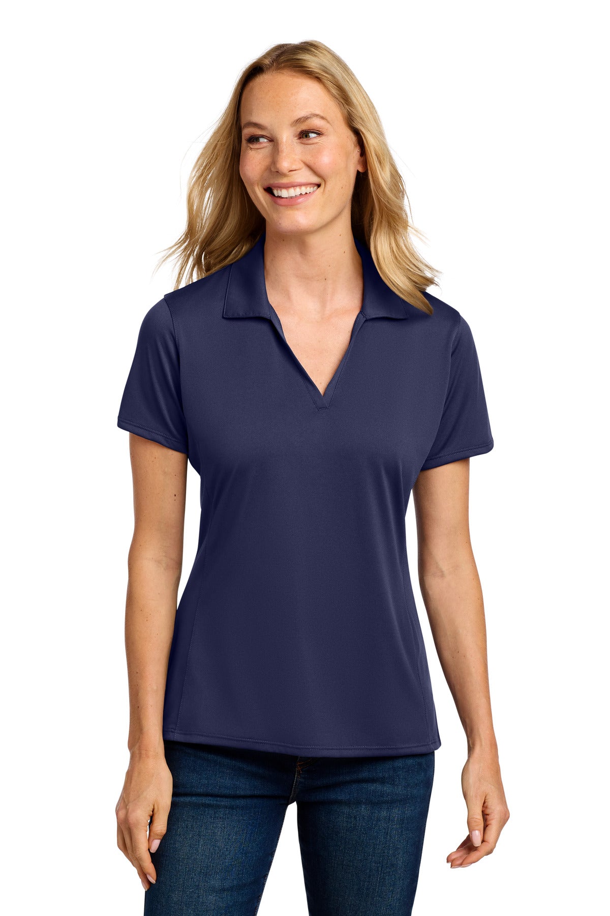 Port Authority Women's Performance Staff Polo LK398 in True Navy