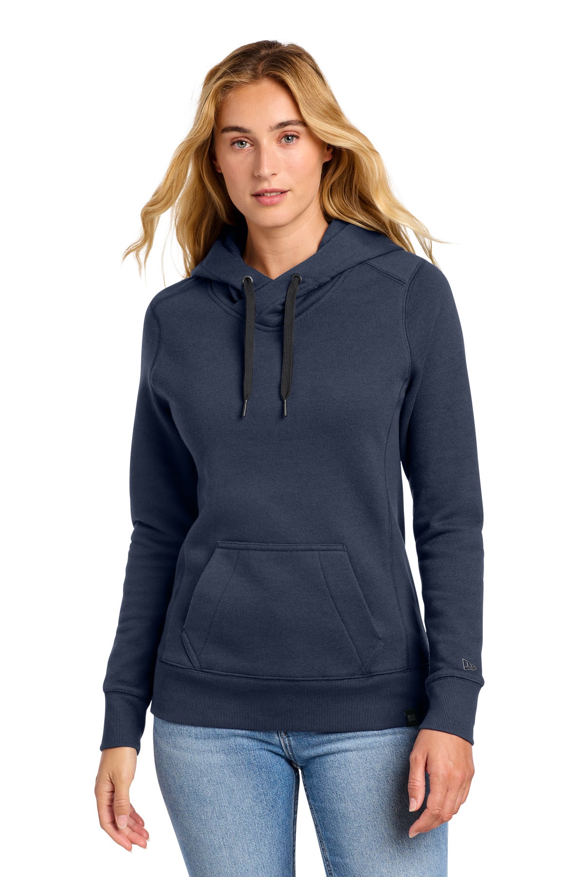 New Era Women's French Terry Pullover Hoodie. LNEA500 in True Navy