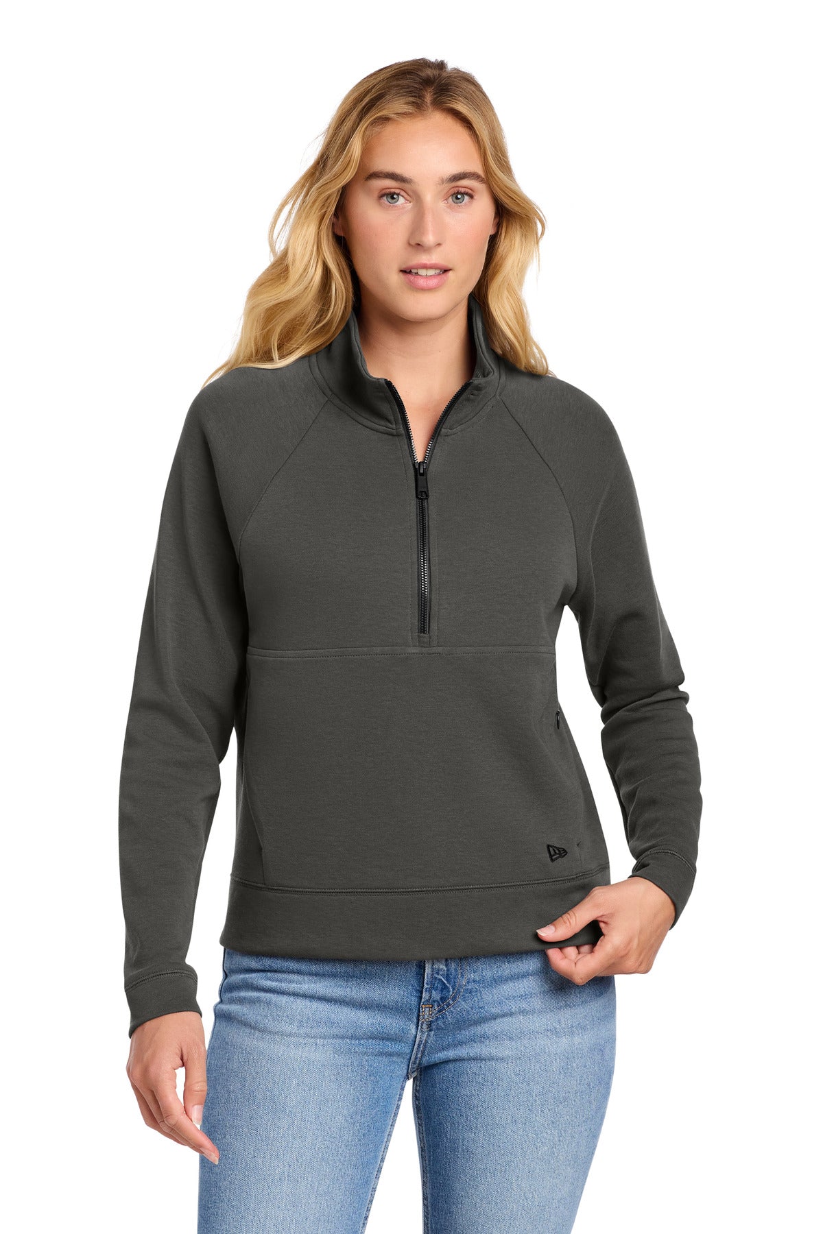 New Era Women's STS 1/2-Zip LNEA541 in Graphite