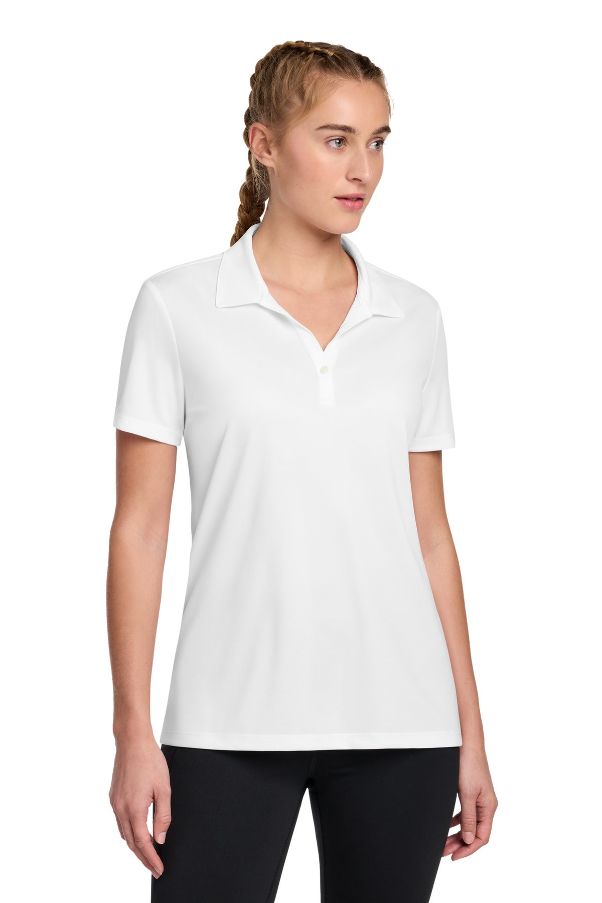 Sport-Tek Women's UV Micropique Polo LST740 in White