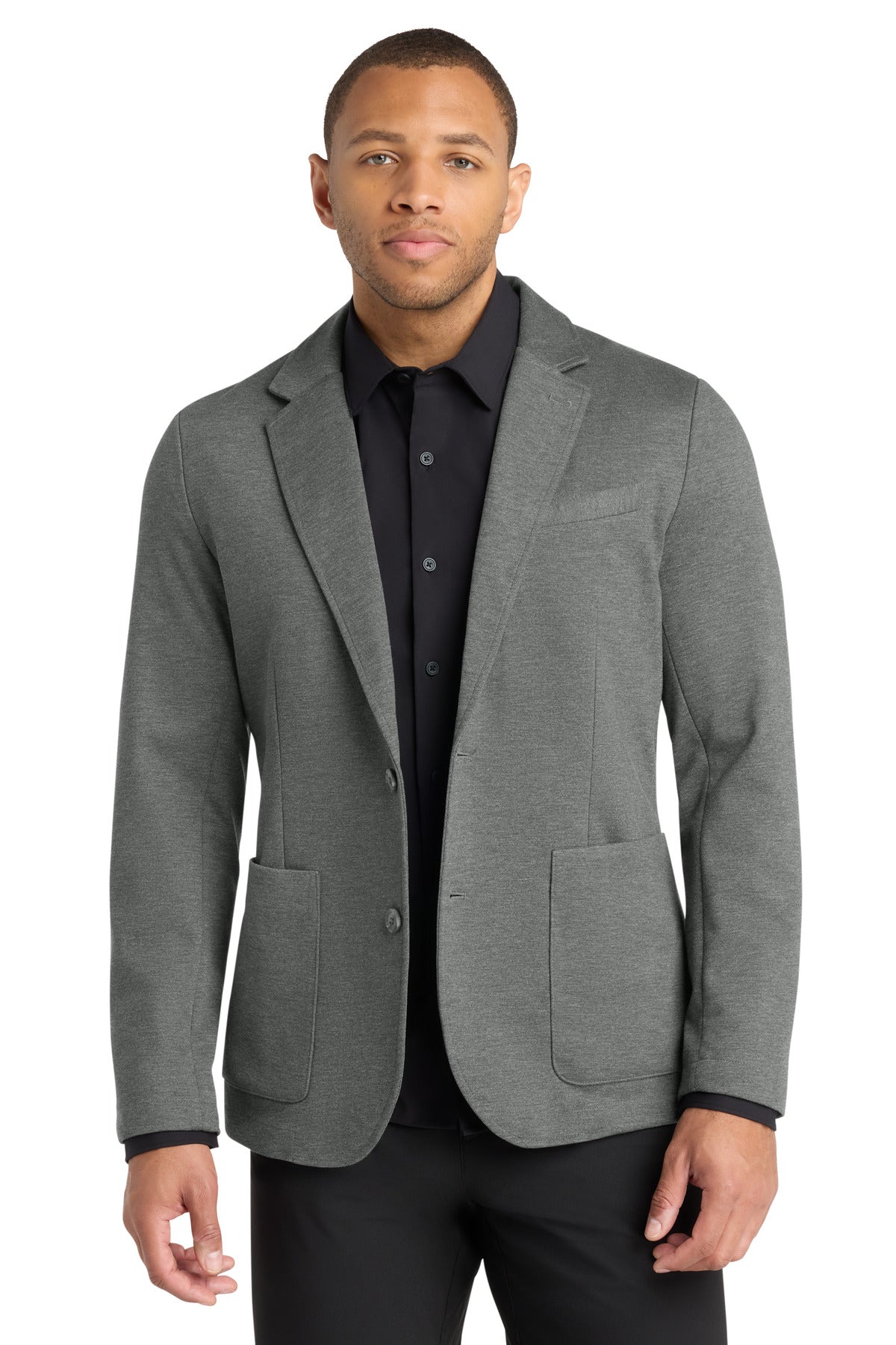 Mercer+Mettle Relaxed Knit Blazer MM3030 in Storm Grey Heather