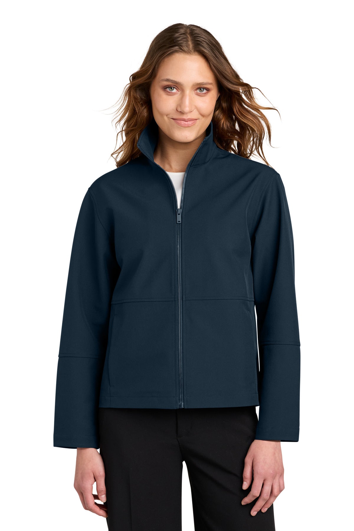 Mercer+Mettle Women's Comfort Soft Shell Jacket MM7105 in Night Navy