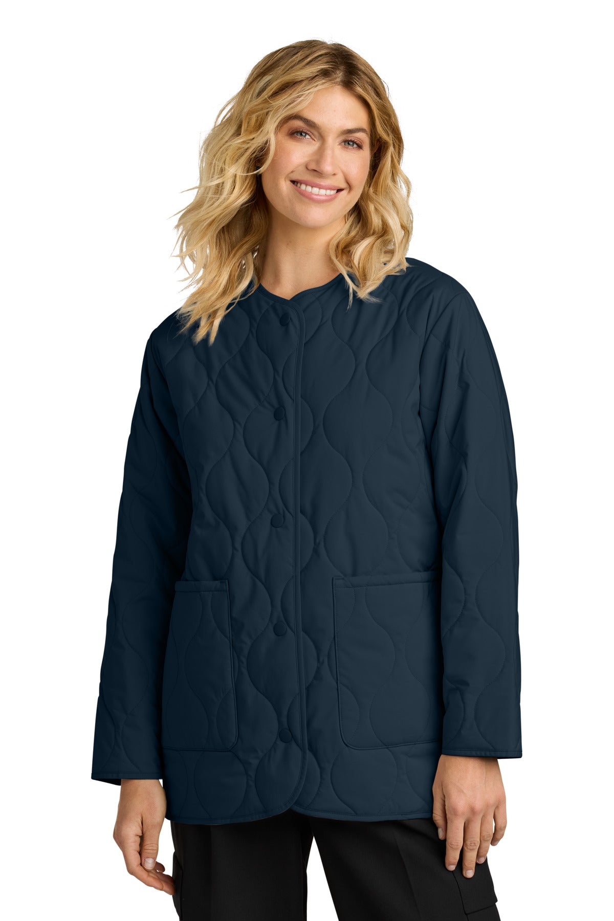 Mercer+Mettle Women's Quilted Liner Jacket MM7203 in Night Navy
