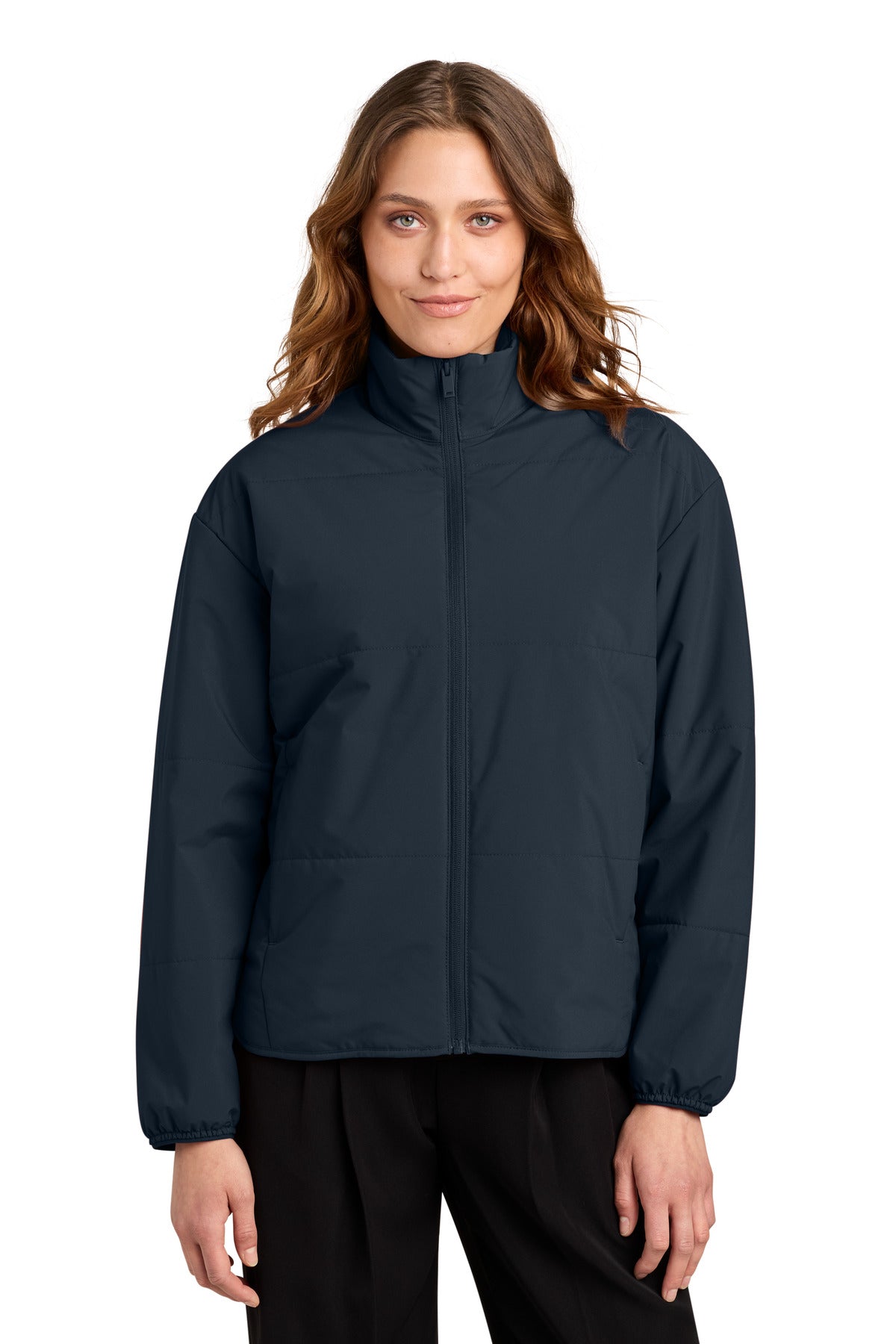 Mercer+Mettle Women's Brookline Quilted Jacket MM7221 in Night Navy