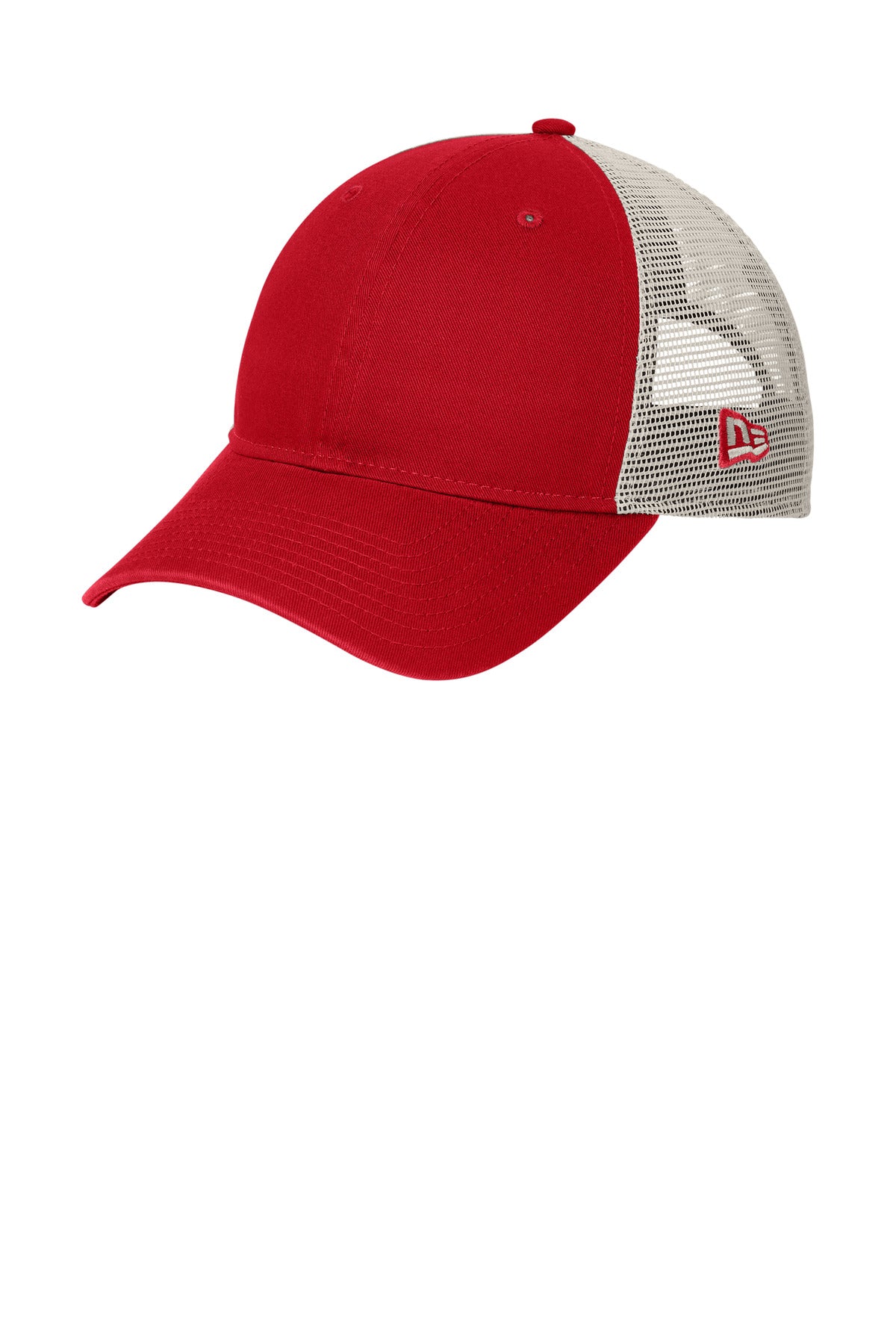 New Era 9TWENTY Unstructured Mesh Snapback Cap NE215 in Scarlet/ Stone
