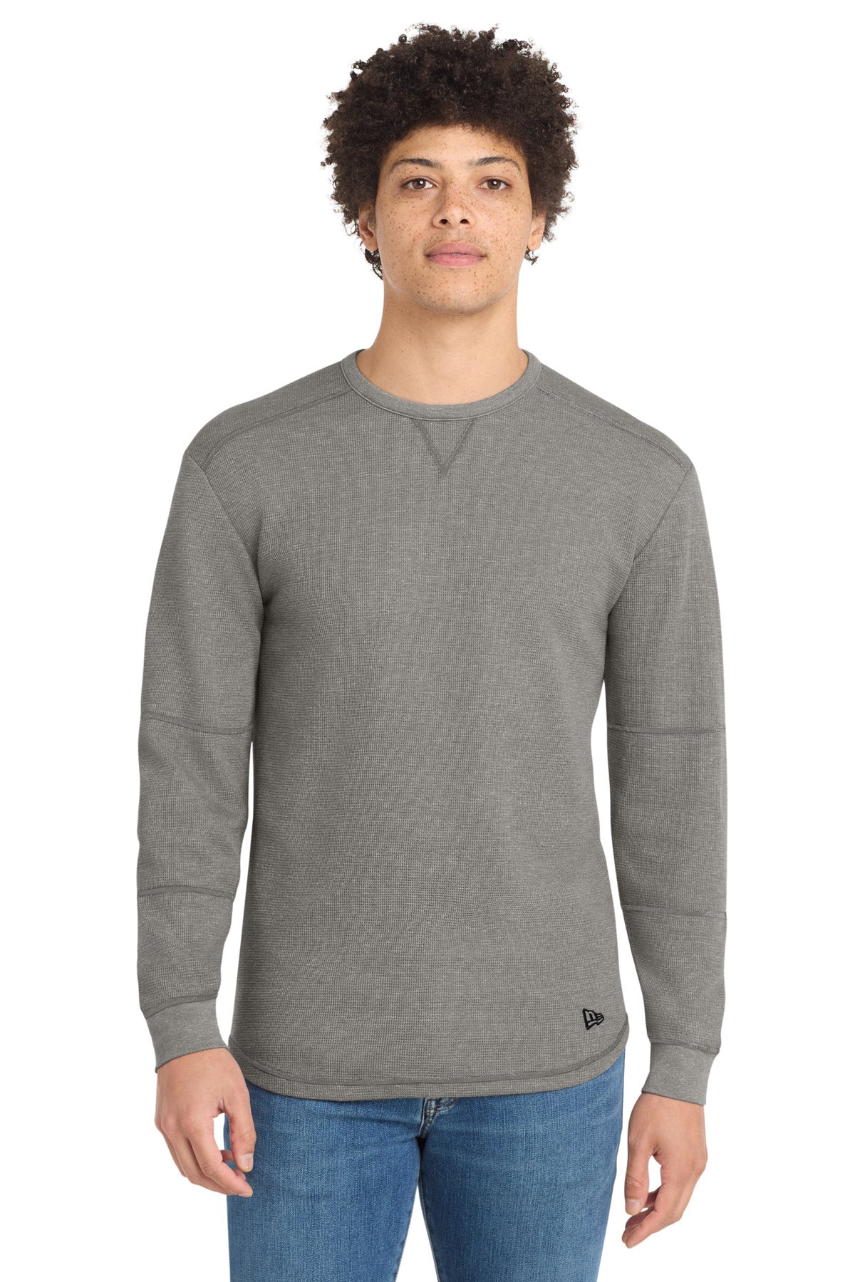 New Era Thermal Long Sleeve NEA140 in Shadow Grey Heather