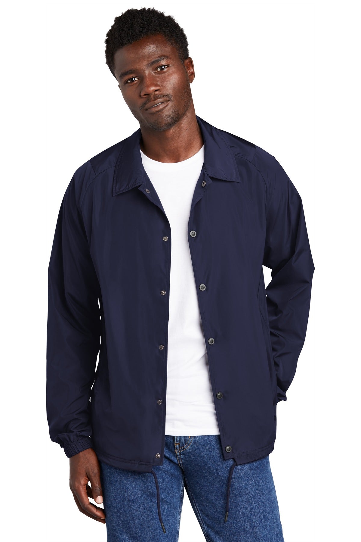 New Era Coaches Jacket NEA601 in True Navy