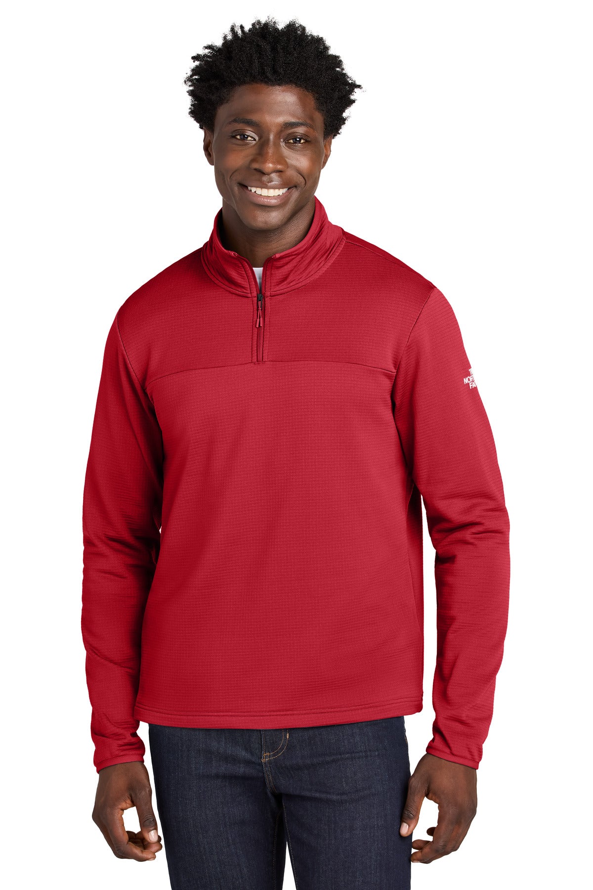 The North Face Aim 1/4-Zip Fleece NF0A8ENJ in TNF Red
