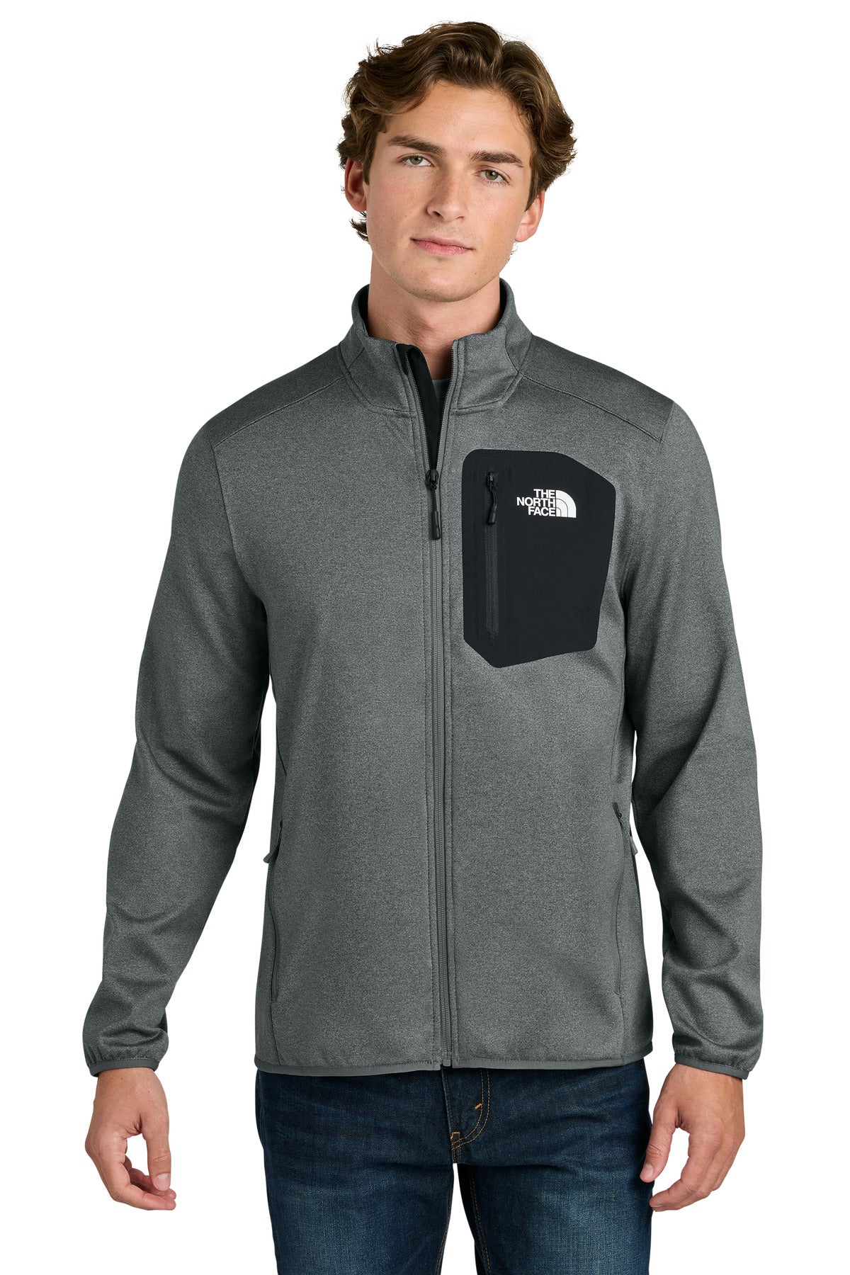 The North Face Dove Creek Full-Zip Fleece Jacket NF0A8FQN in TNF Medium Grey Heather