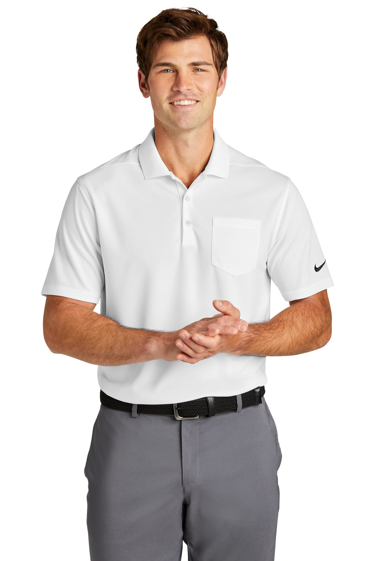 Nike Dri-FIT Micro Pique 2.0 Pocket Polo NKDC2103 in White