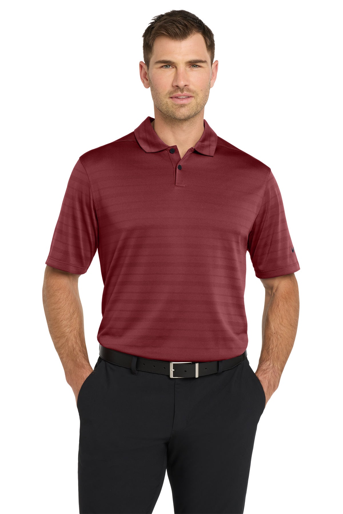 Nike Dri-FIT Vapor Jacquard Polo NKDC2115 in Team Red