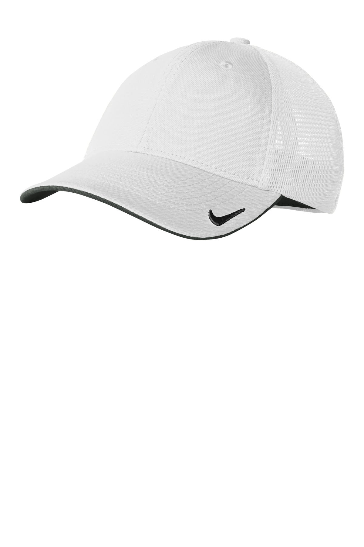 Nike Stretch-to-Fit Mesh Back Cap NKFB6448 in White/ White