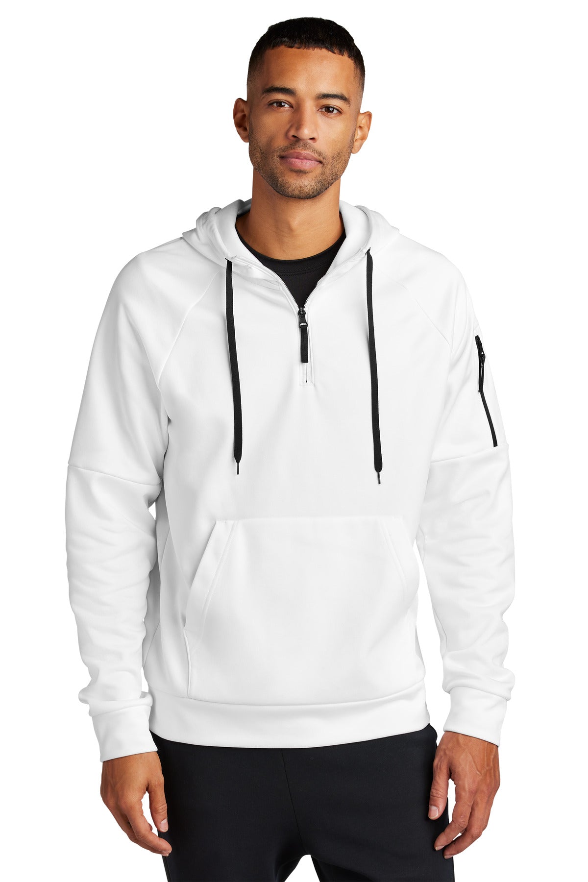 Nike Therma-FIT Pocket 1/4-Zip Fleece Hoodie NKFD9742 in White