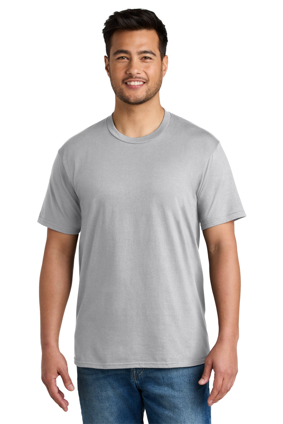 Port & Co CVC Tee PC340 in Silver