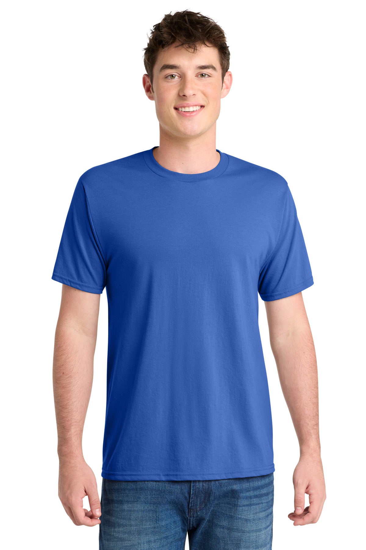Port & Co Performance Blend Tee. PC381 in True Royal
