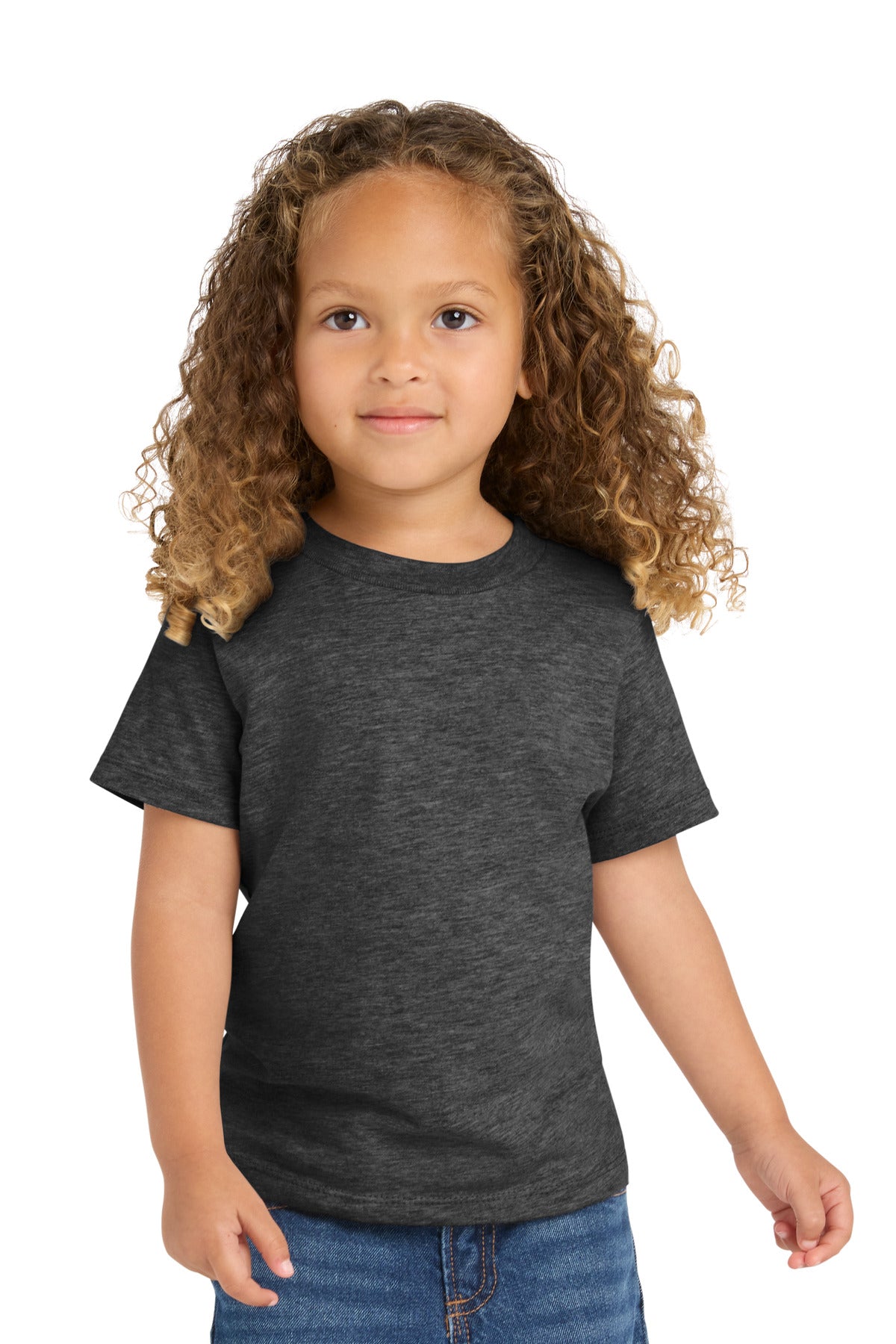 Port & Co Toddler Fan Favorite Tee. PC450TD in Dark Heather Grey