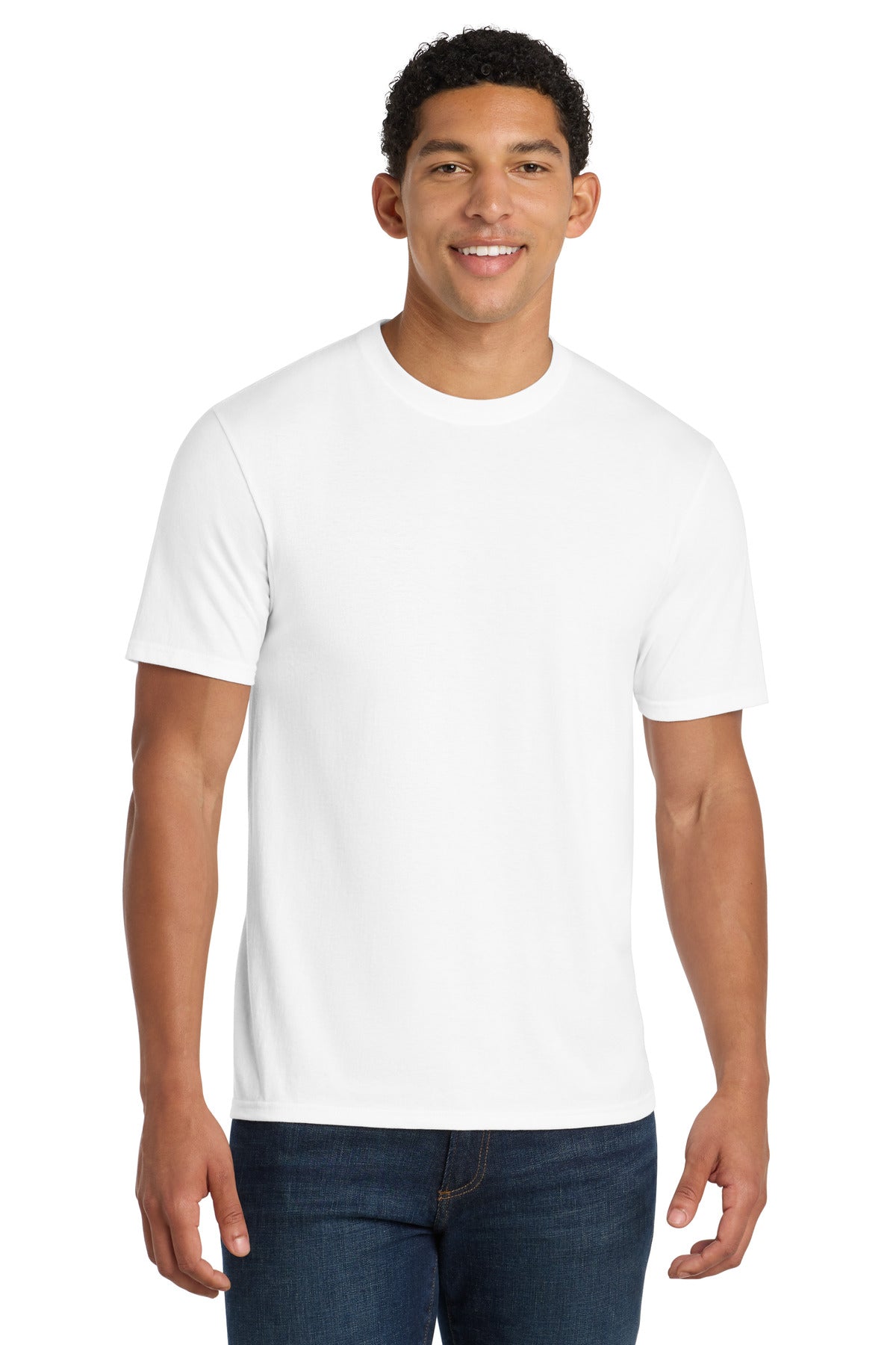 Port & Co Fan Favorite Blend Tee. PC455 in White