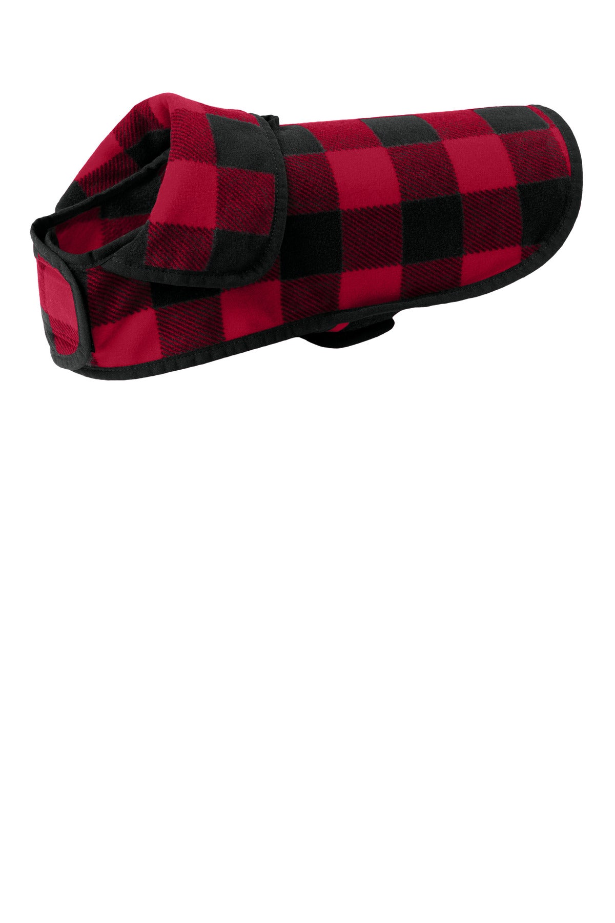 Port Authority Pet Fleece Jacket PE100 in Red/ Black Buffalo Check